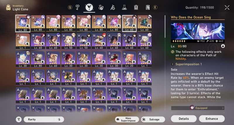 [NA] hsr Honkai Star Rail E2 Castorice, and Evernight account