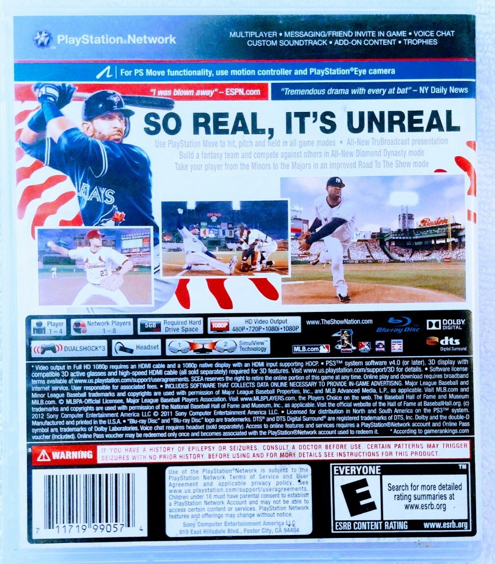 MLB 12 ⚾ The Show PlayStation 3 PS3 – Complete w/ Manual – Tested Working EUC