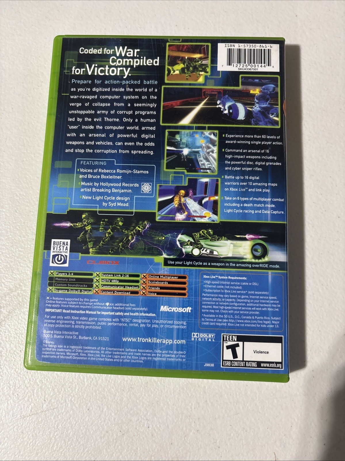 Tron 2.0 Killer App (Microsoft Xbox) CIB Complete w/ Manual