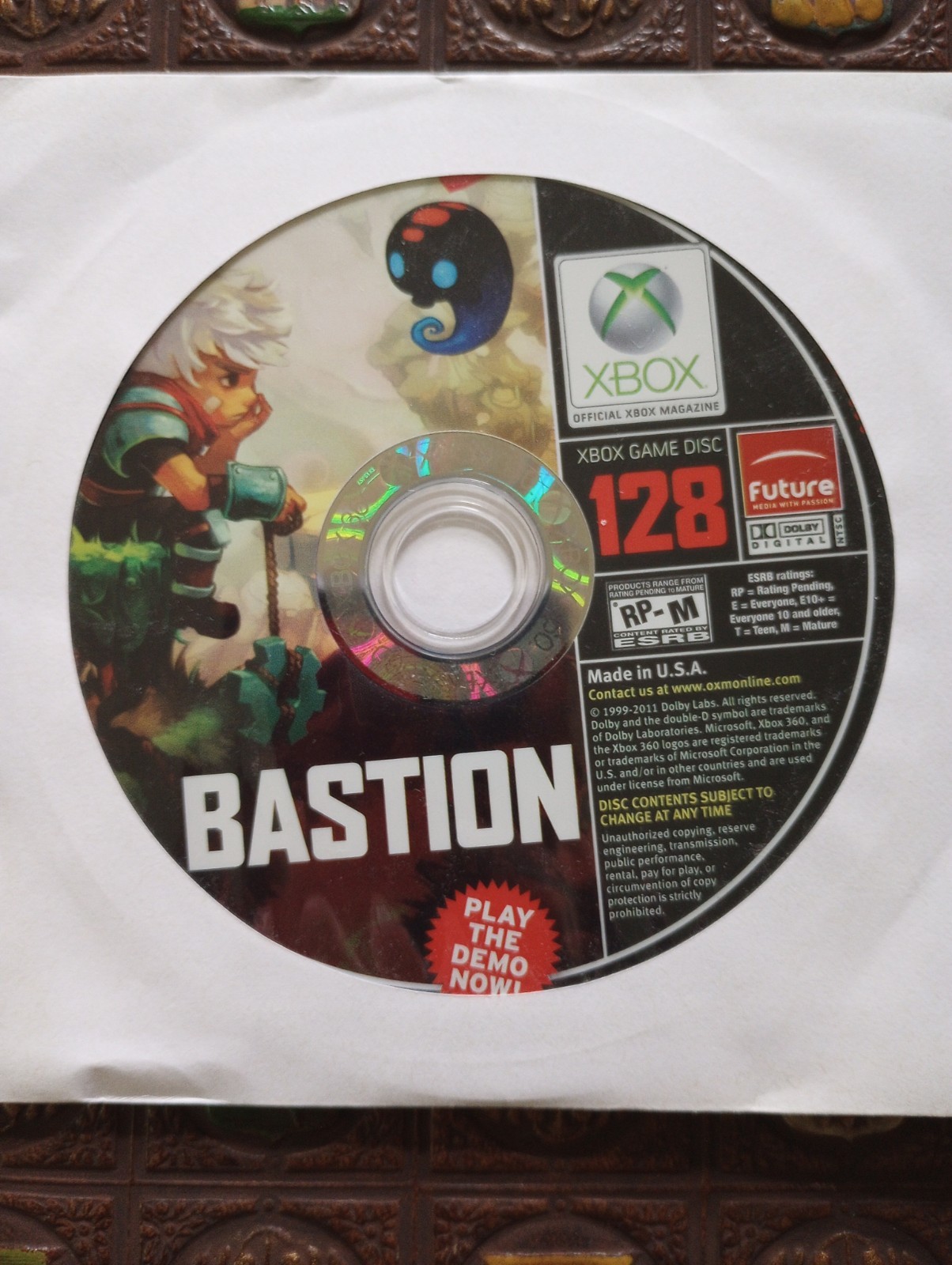 Xbox Magazine Demo Disc #128 – Bastion – Demo Disc Only – Tested