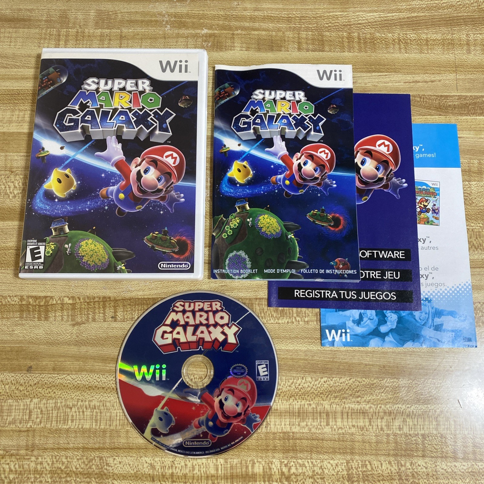 Super Mario Galaxy (Nintendo Wii, 2007) CIB Compete In Box Tested & Working!