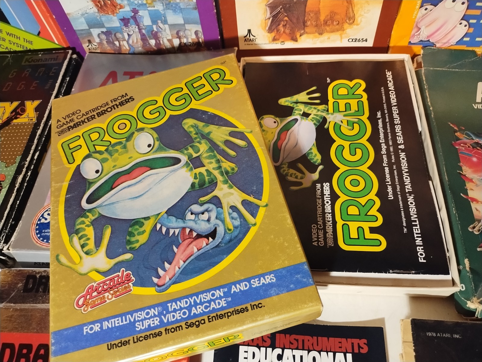 *Acceptable* Empty Atari 2600 Game Boxes & One Intellevision Game +Papers