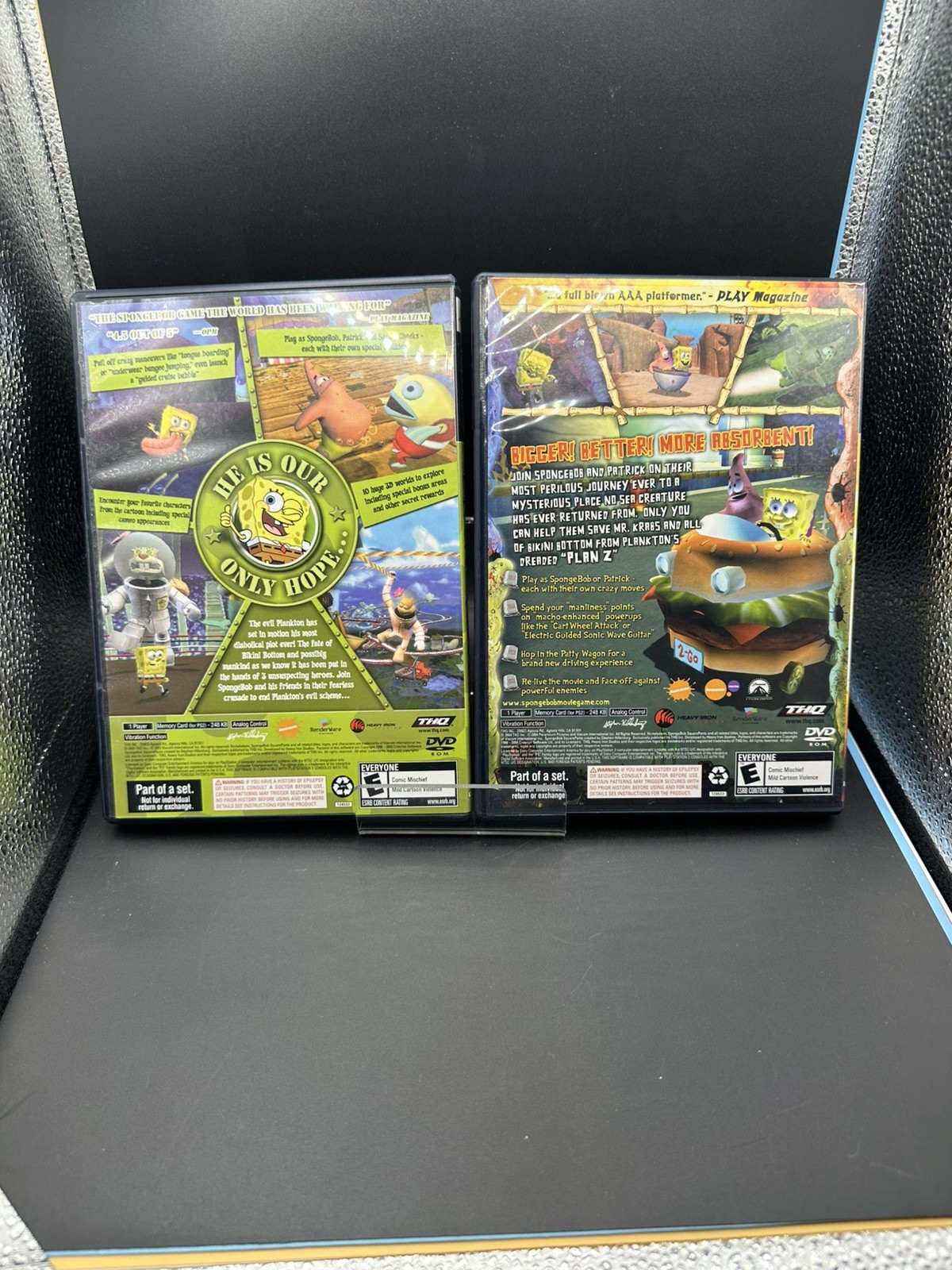 SpongeBob SquarePants: Happy Squared Double Pack PS2 CIB RARE TESTED Excellent