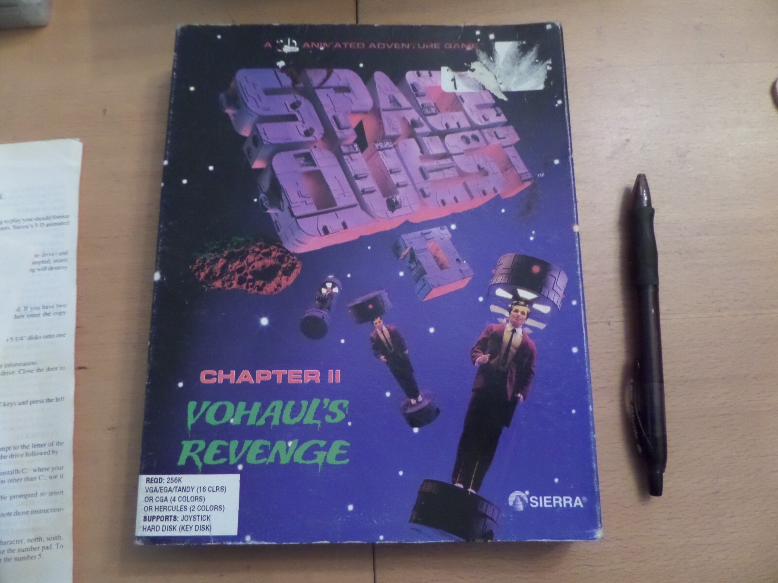 Space Quest II 2: Vohaul’s Revenge (PC, Sierra, 1988)+ Box & Manual PC