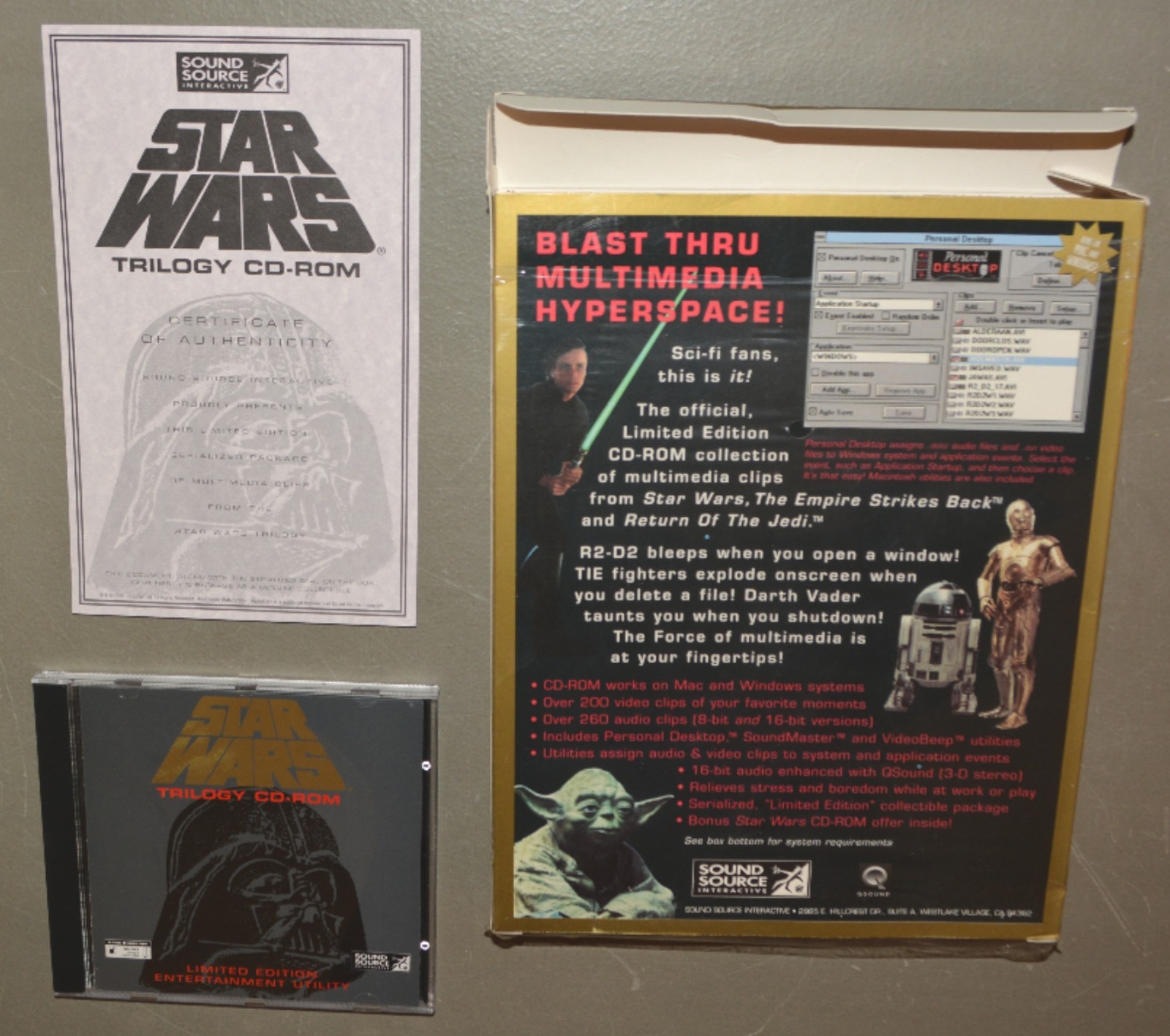 STAR WARS CD-ROM – Trilogy Entertainment Utility 1995 – LucasArts
