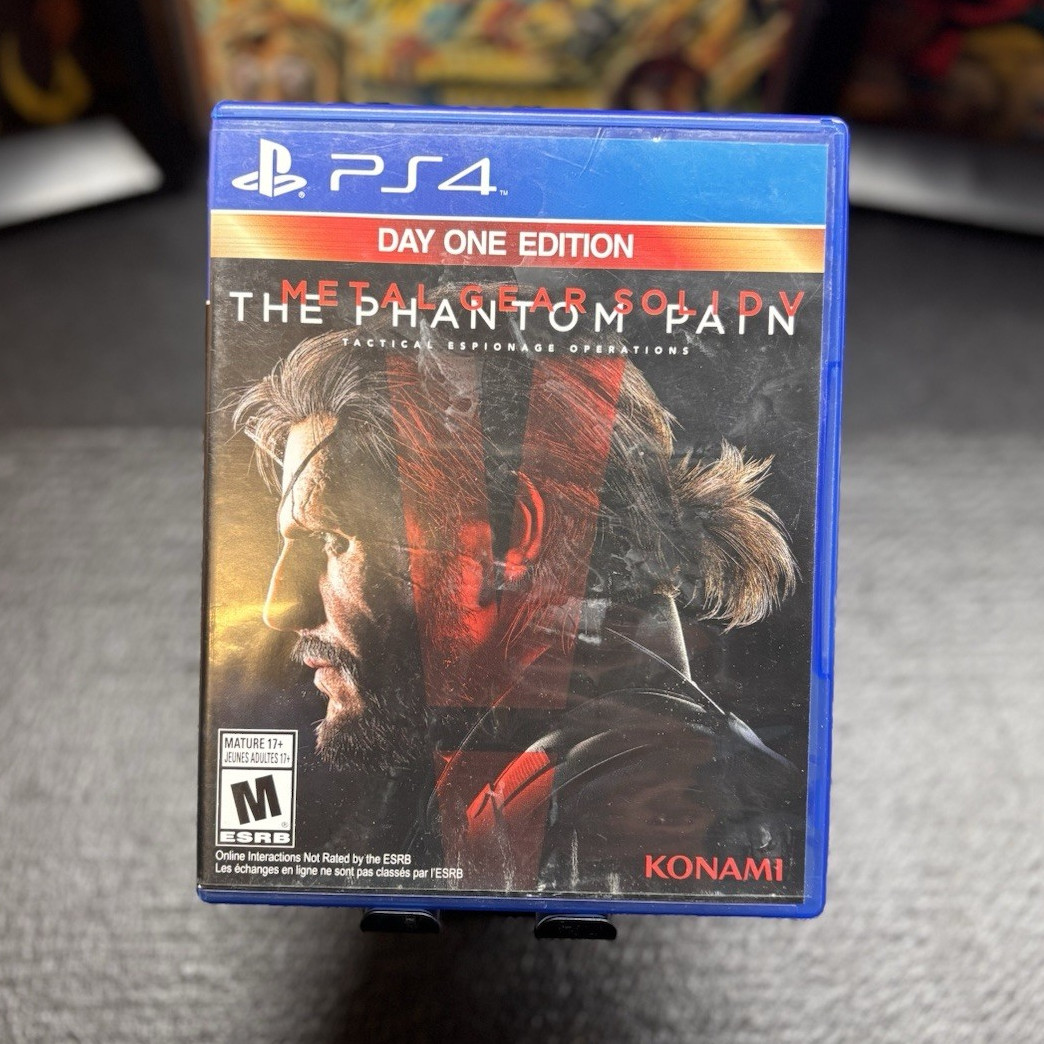 Konami Metal Gear Solid V Phantom Pain Day One+Manual PS4 M NTSC 2015 CIB!