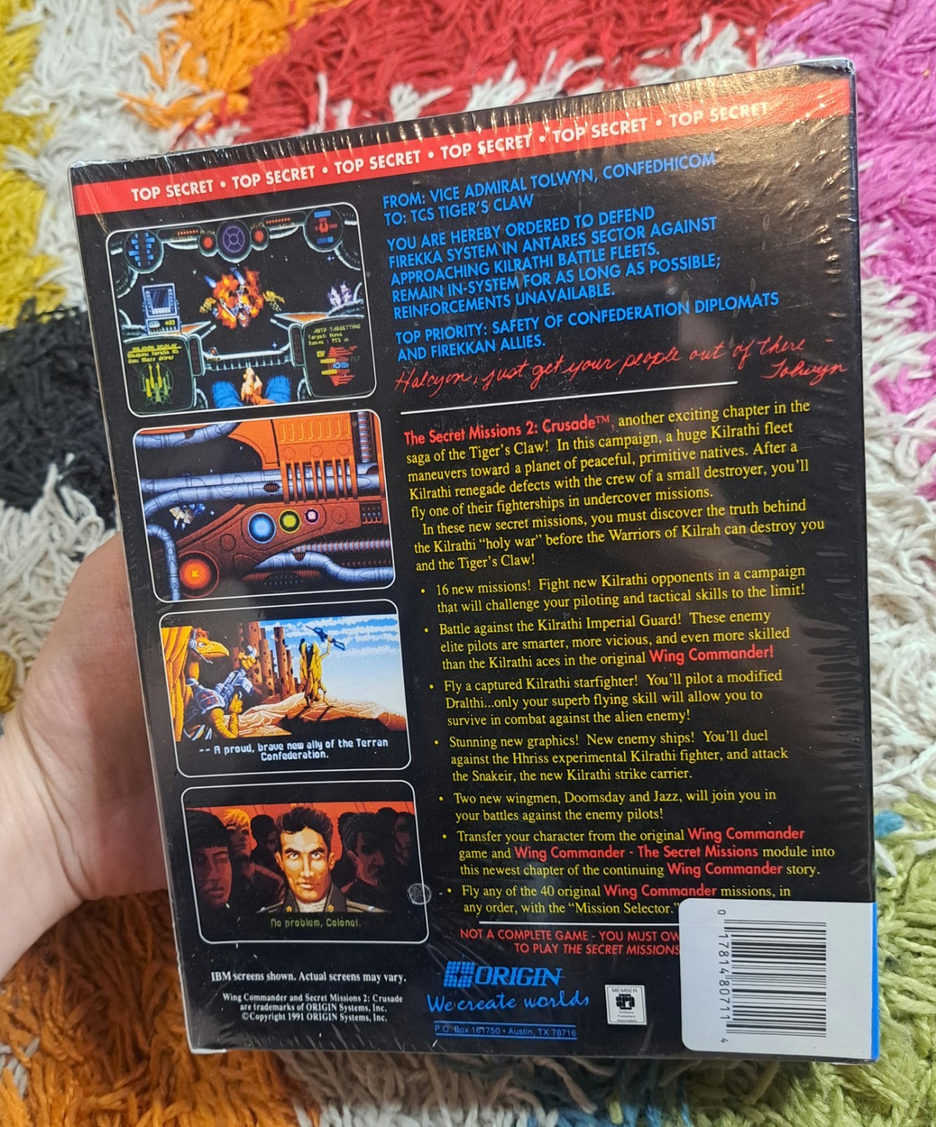 Wing Commander Origin PC Big Box Secret Missions 1 & 2 IBM 3.5″ SEALED NEW!