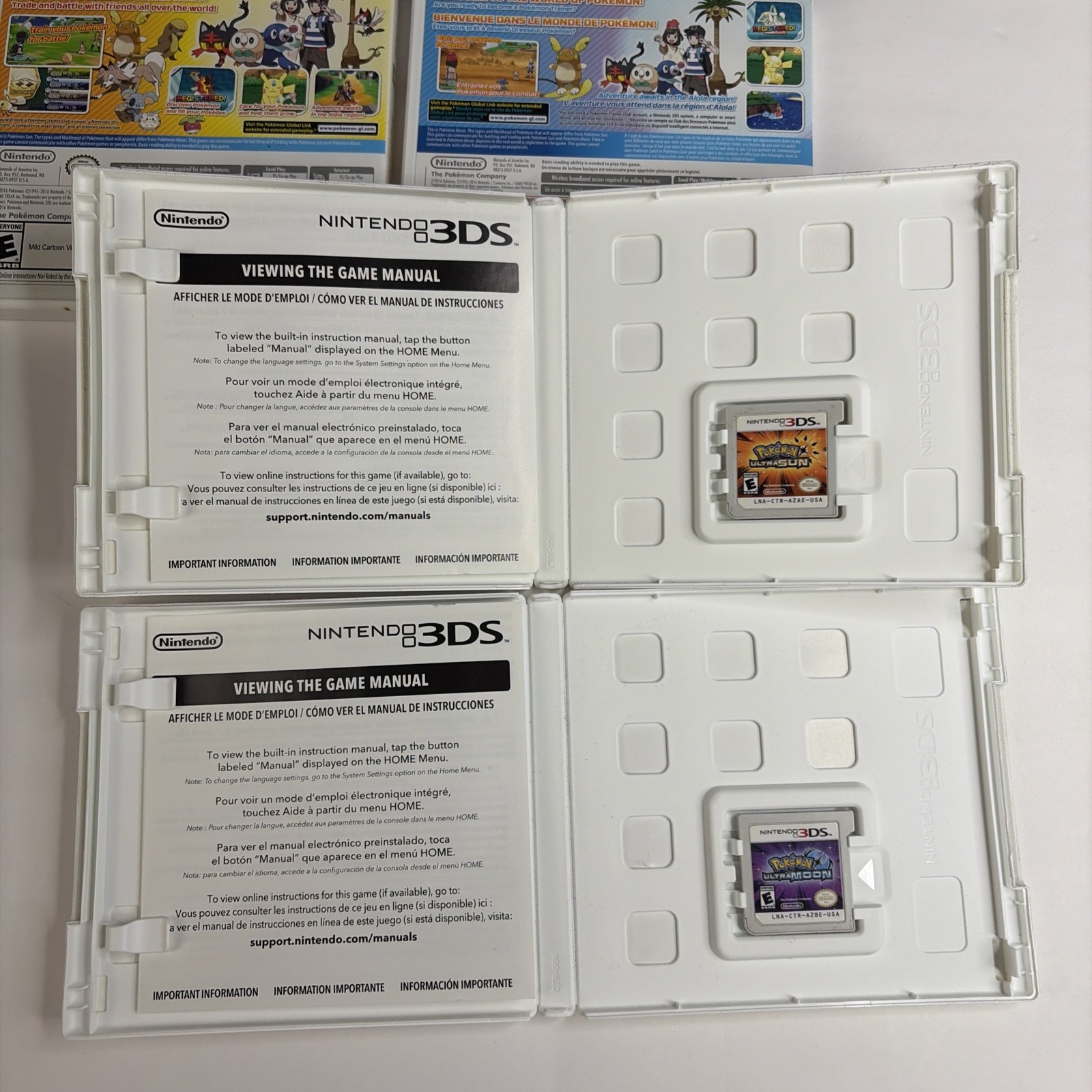 Pokemon Nintendo 3DS GAME LOT Of 8 Complete Box Sun Moon Ultra X Y AUTHENTIC