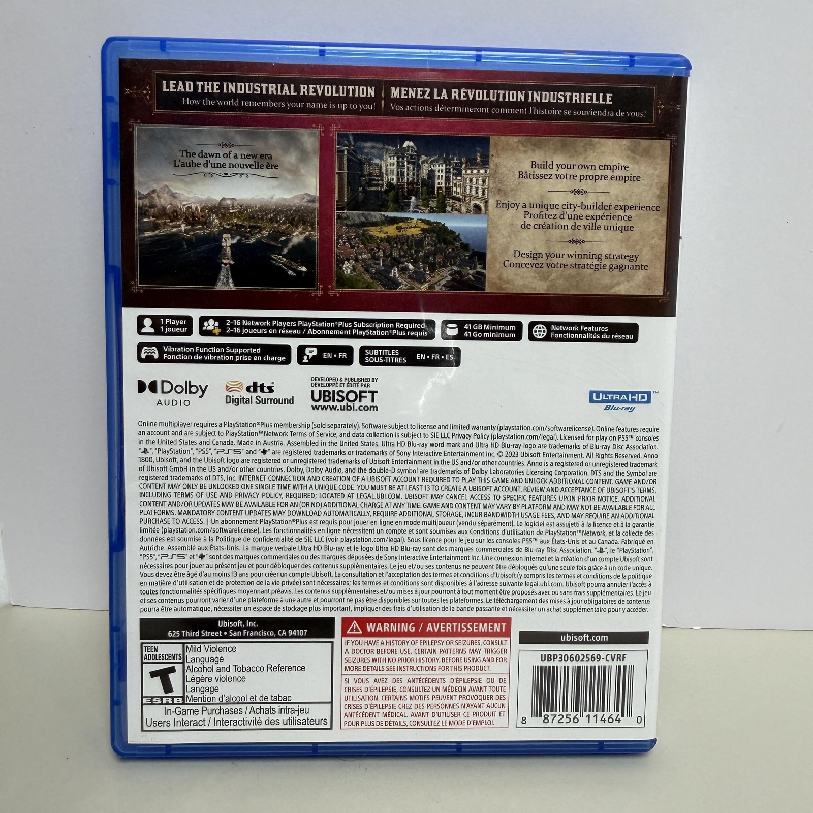 Anno 1800 Console Edition Sony PlayStation 5 PS5 Video Game Ubisoft Teen
