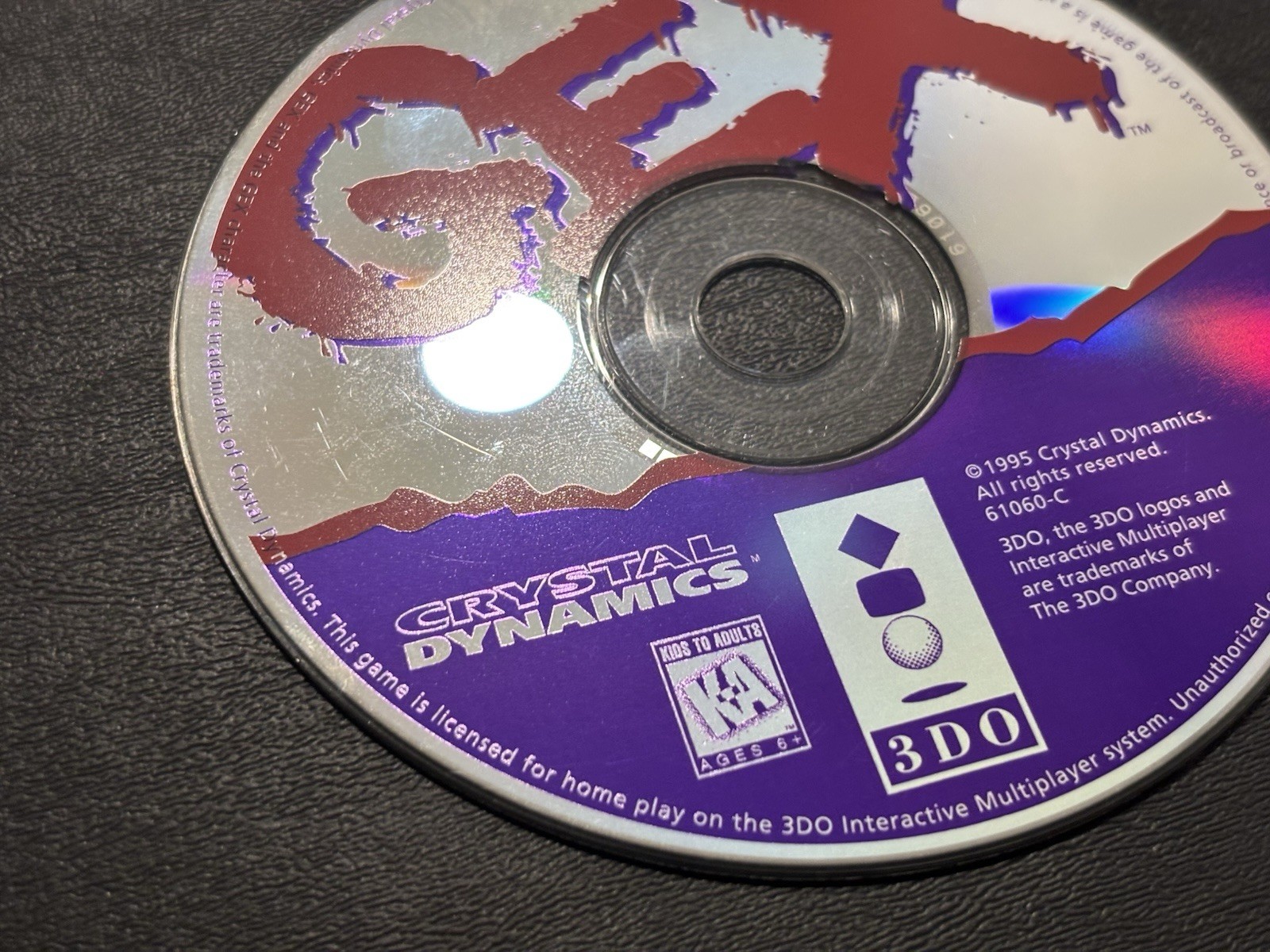 Gex for Panasonic 3DO Disc Only Tested and Works! Authentic