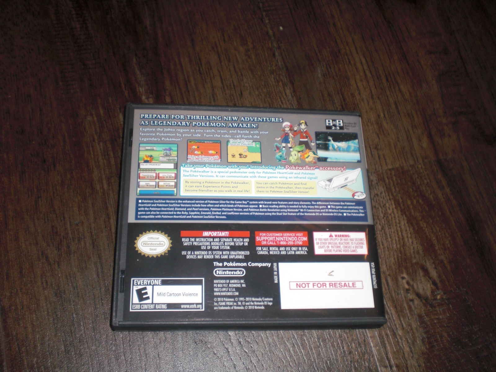 AUTHENTIC Pokemon SoulSilver Version Game Nintendo DS 3DS XL w Case No Manual