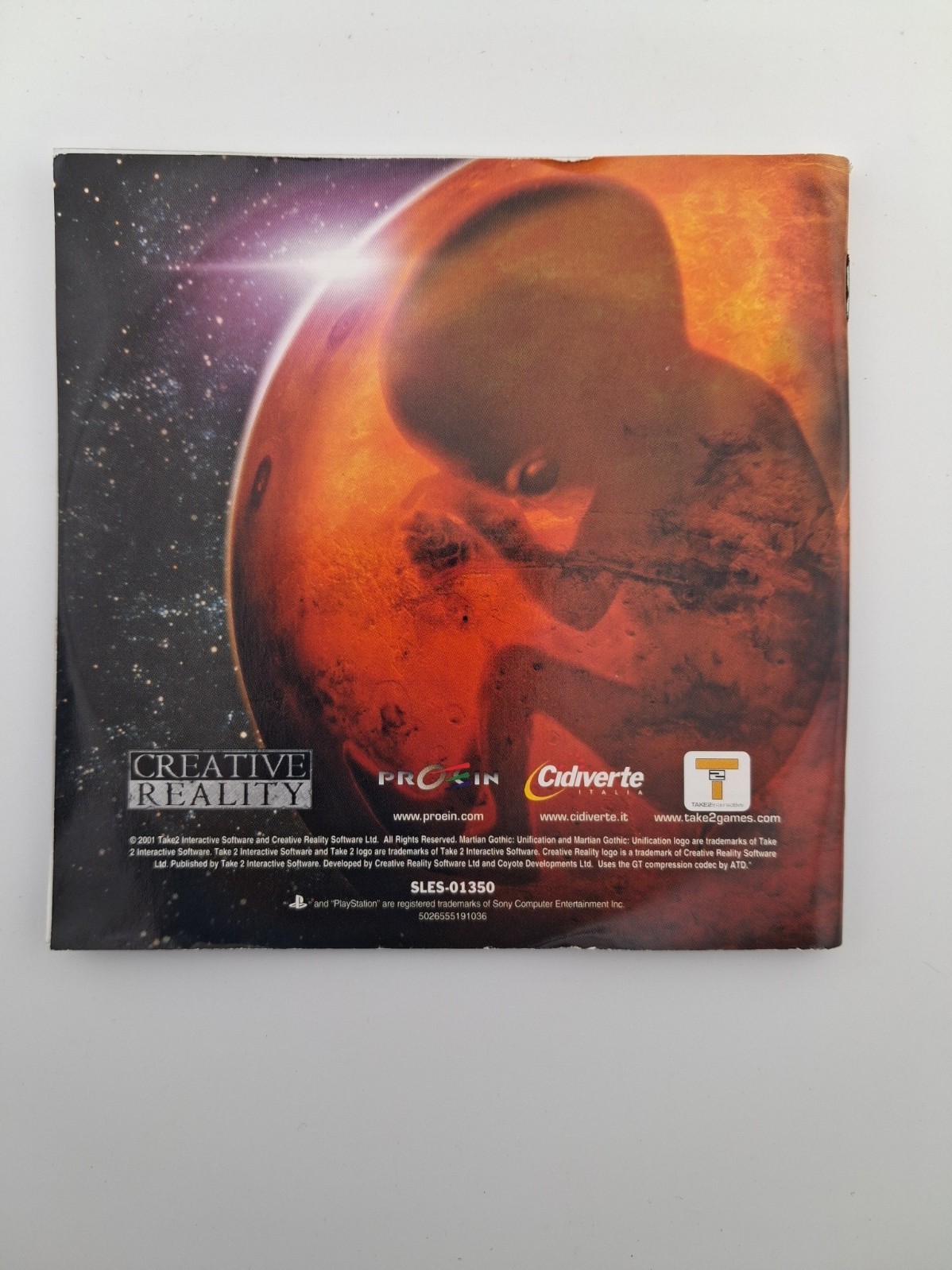 Martian Gothic Unification – Playstation 1 – PAL Version – DISC + MANUAL ONLY