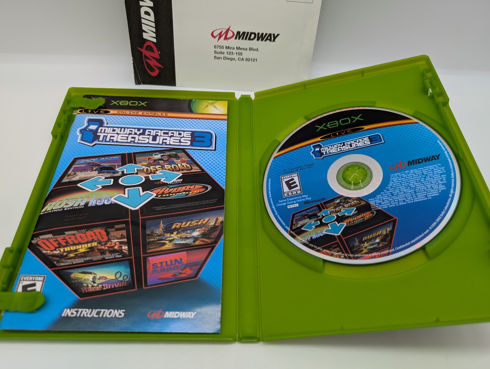 Midway Arcade Treasures 3 (Microsoft Xbox) VERY GOOD COMPELTE! MAIL IT TOMORROW!