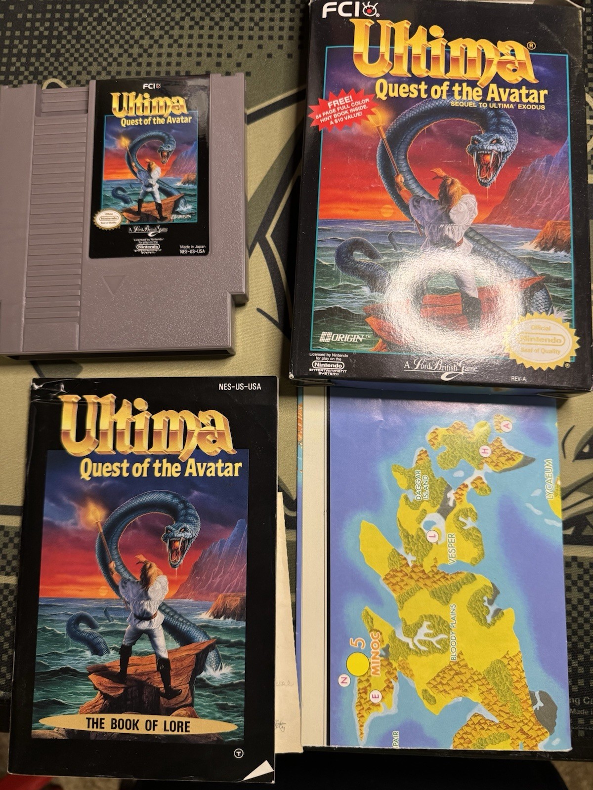 Ultima: Quest of the Avatar Nintendo NES CIB GOOD CONDITION