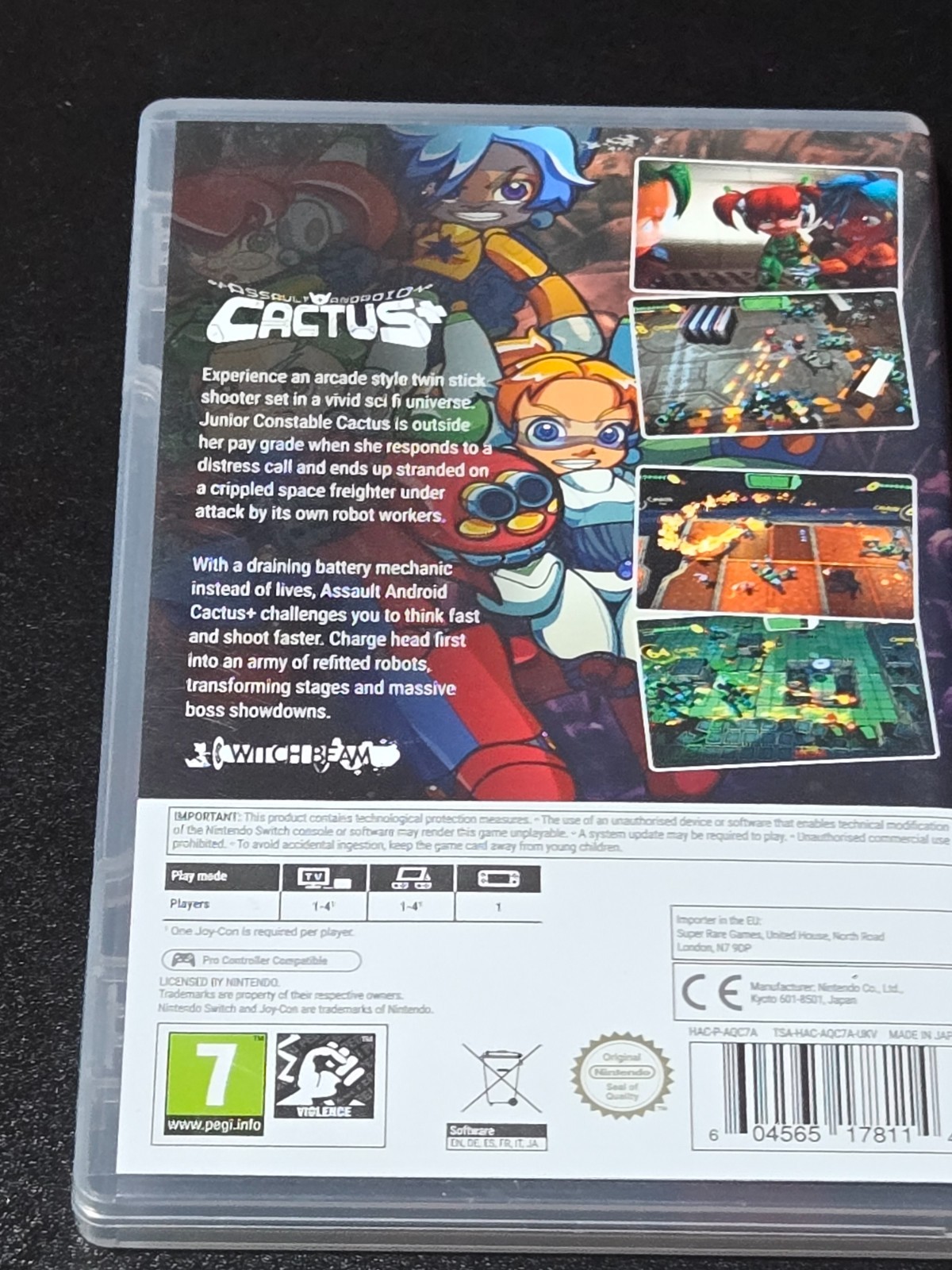 Nintendo Switch Assault Android Cactus Limited Edition Game