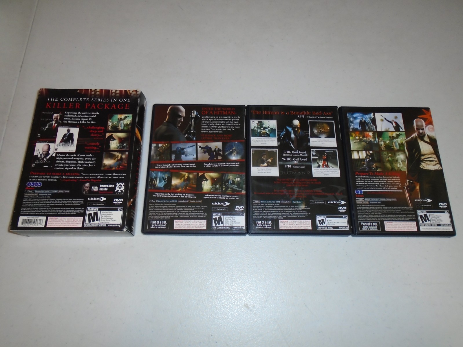 Hitman Trilogy 1 2 3 – Contracts, Silent Assassin, & Blood Money ☆☆ PS2