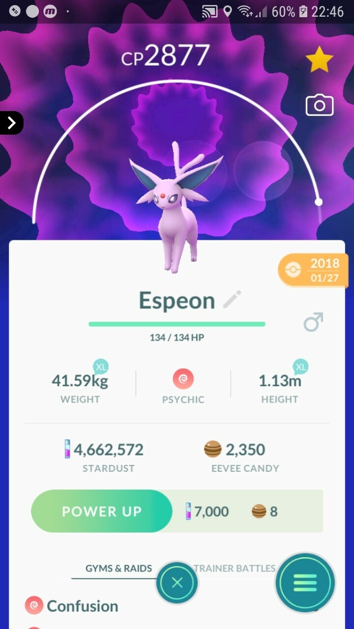 Espeon ( Eevee Evolution ) Pokemon Fast Same Day Tr@de Go