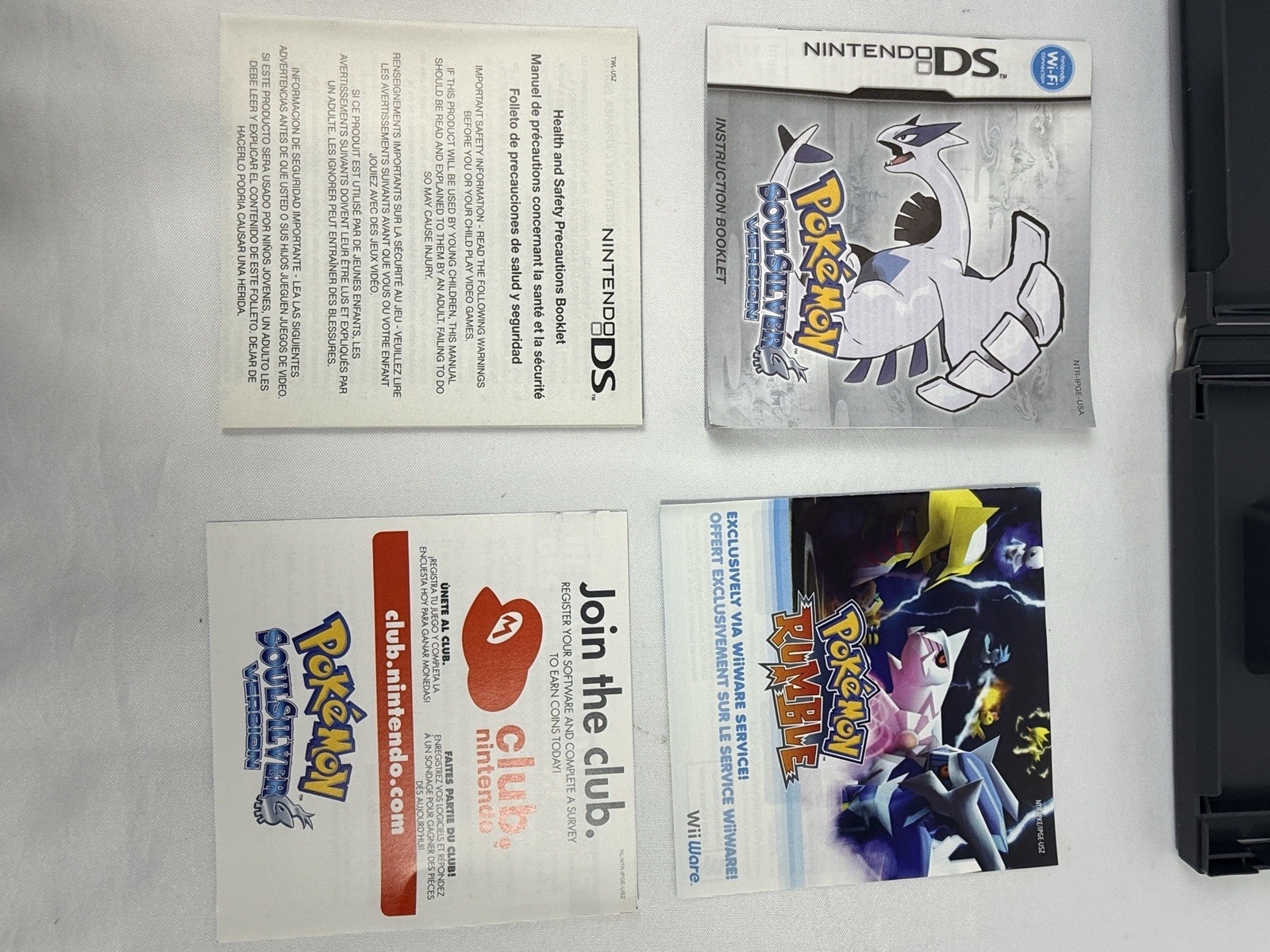 Pokemon SoulSilver Version DS Complete Big Box With Pokewalker Authentic Tested!