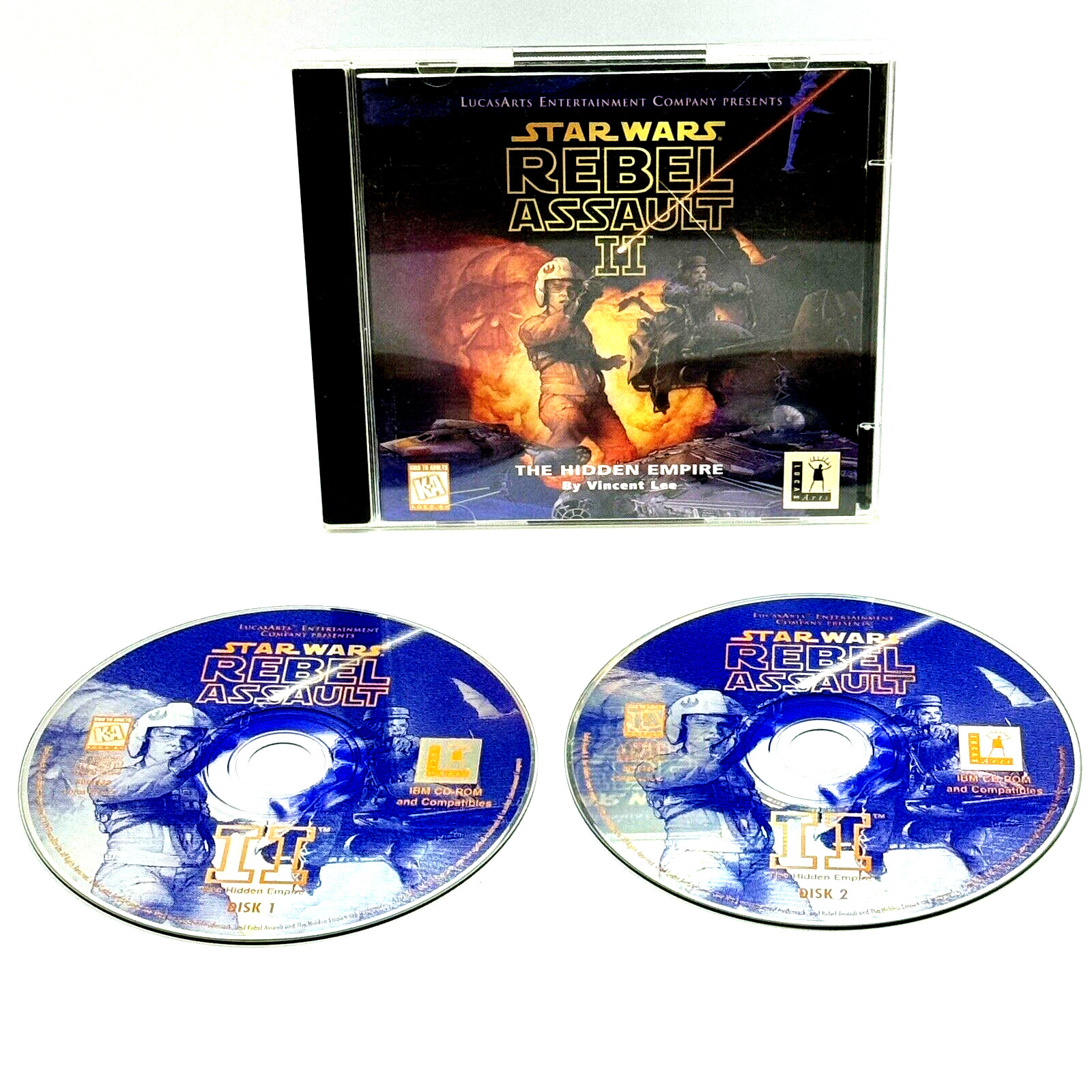 Star Wars Rebel Assault II 2 The Hidden Empire (PC, 1995) Windows Computer Game