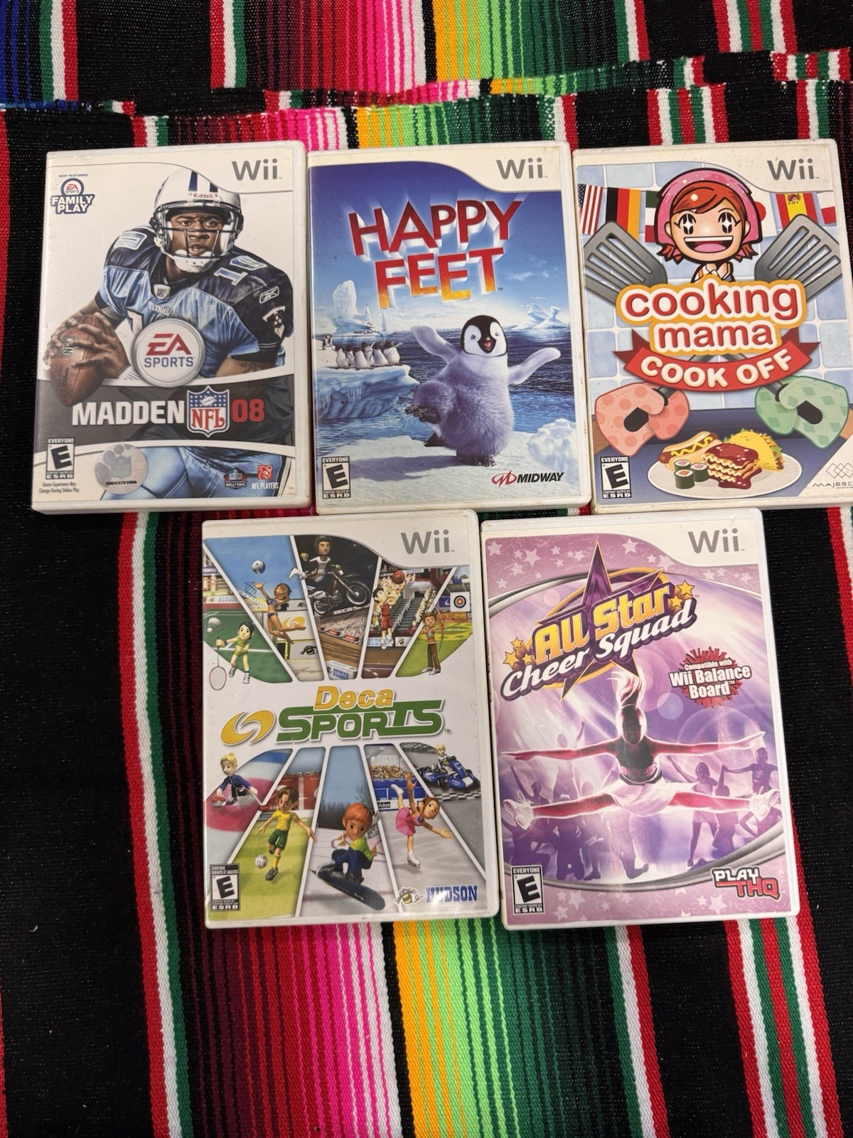 Lote de 5 Juegos Originales para Nintendo Wii