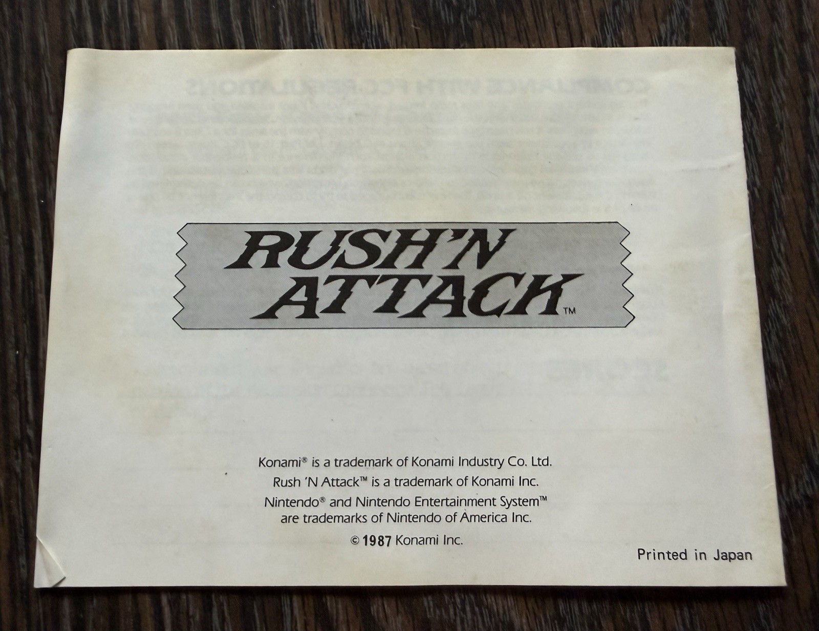 Rush’n Attack Complete in Box CIB 5-Screw Hangtab (Nintendo, NES 1987) 🔥