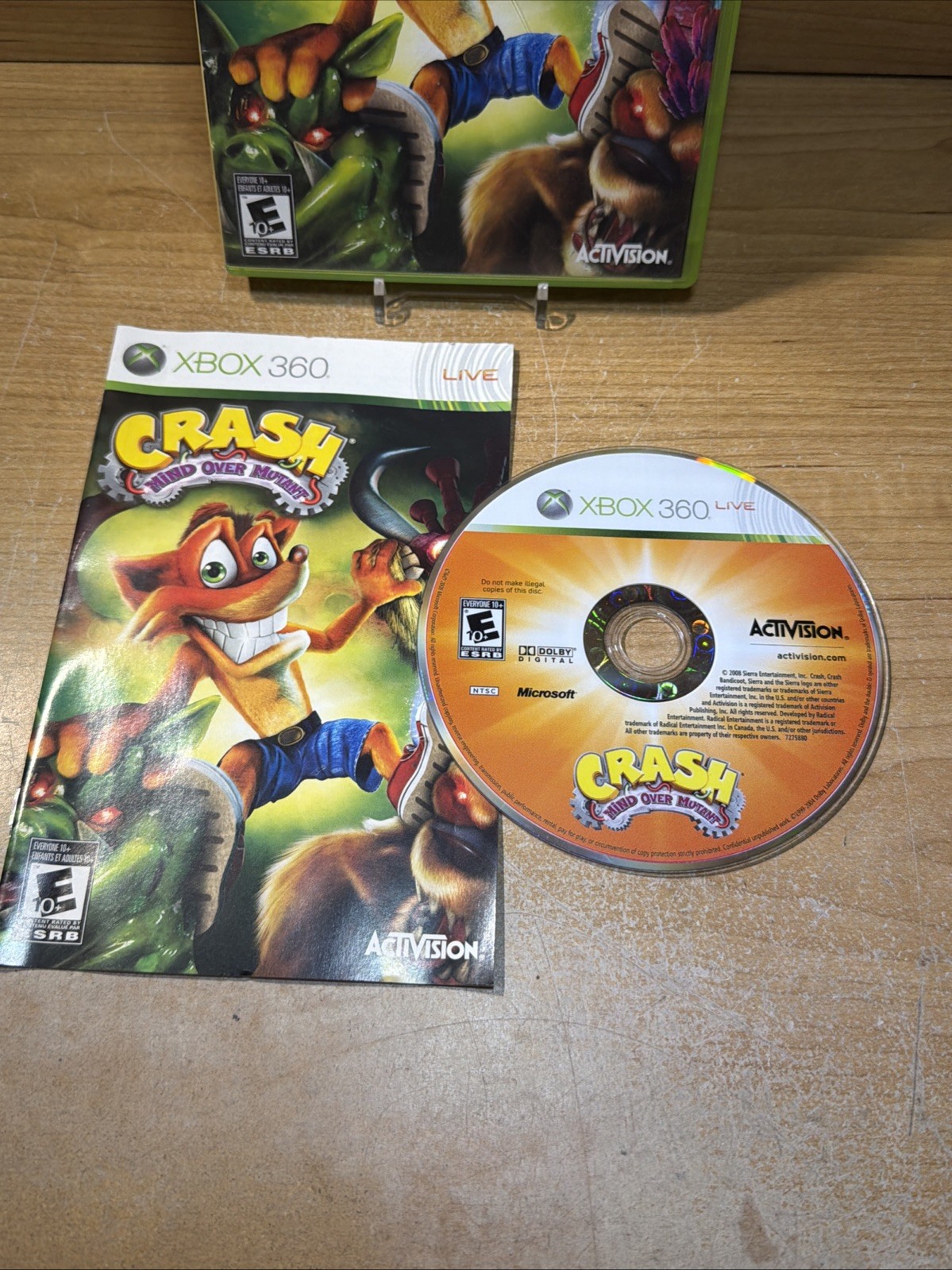 Crash: Mind Over Mutant (Microsoft Xbox 360, 2008) Complete CIB