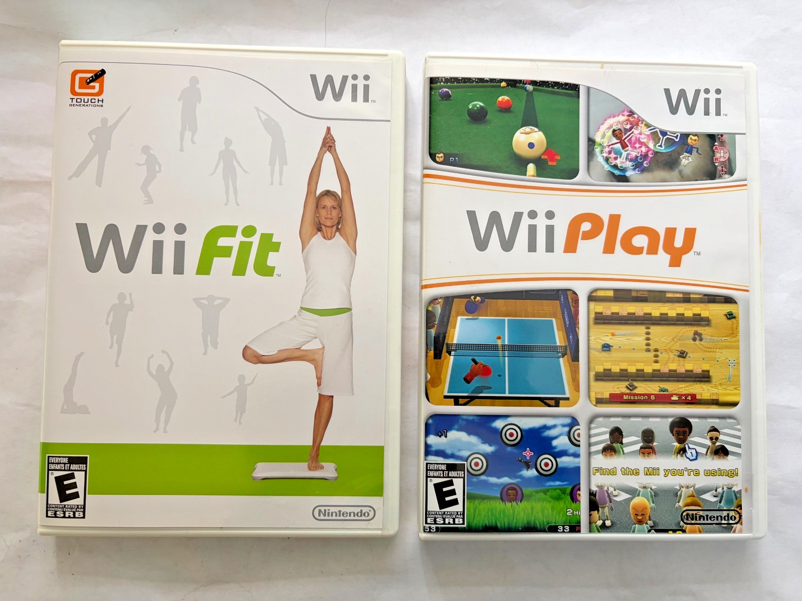 Nintendo Wii Fit & Wii Play Lot of 2 Games CIB Manuals Wii Fit Wii Play Untested