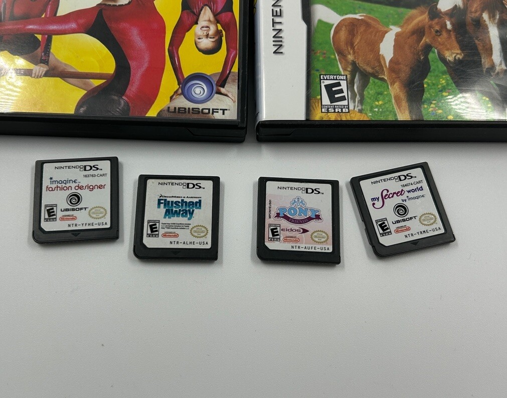 LOT OF 8 NINTENDO DS Games Family Kids Girls Hamsterz Barbie Horsez Puppy Pony