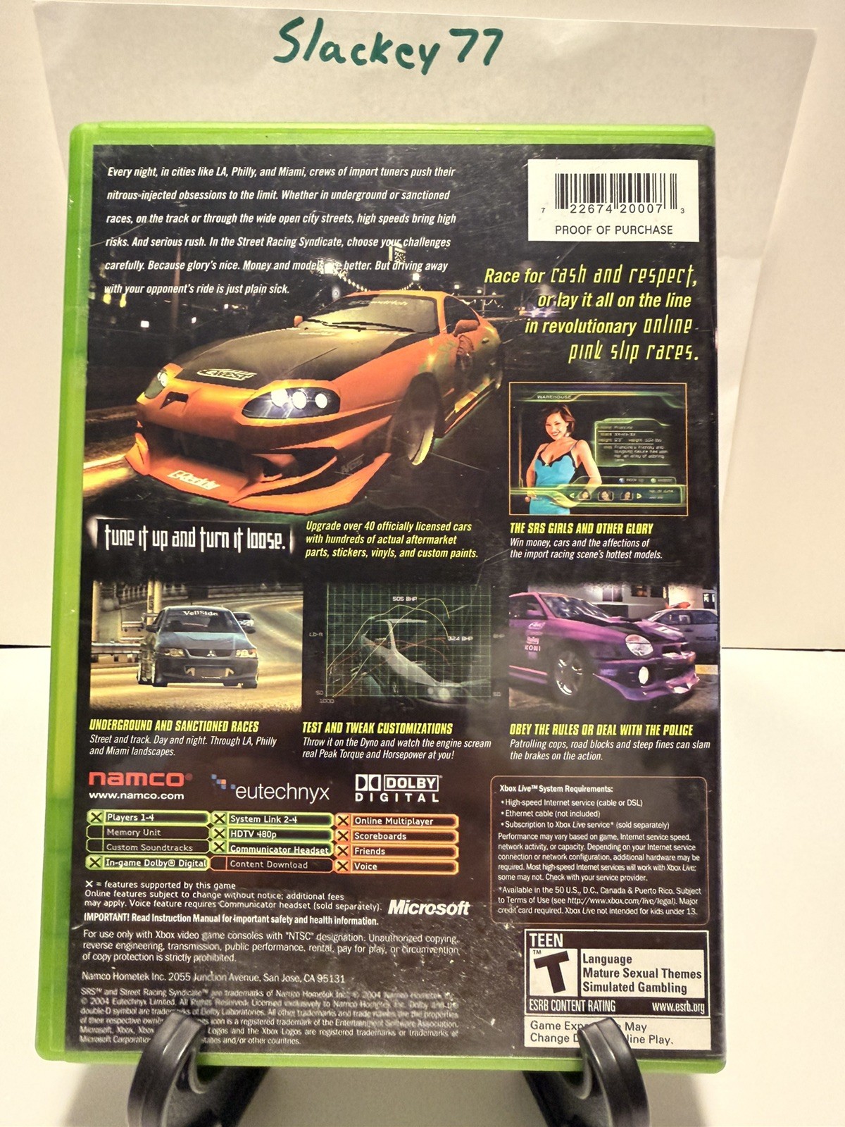 Street Racing Syndicate – Microsoft Xbox Pre-Owned – Tested Working