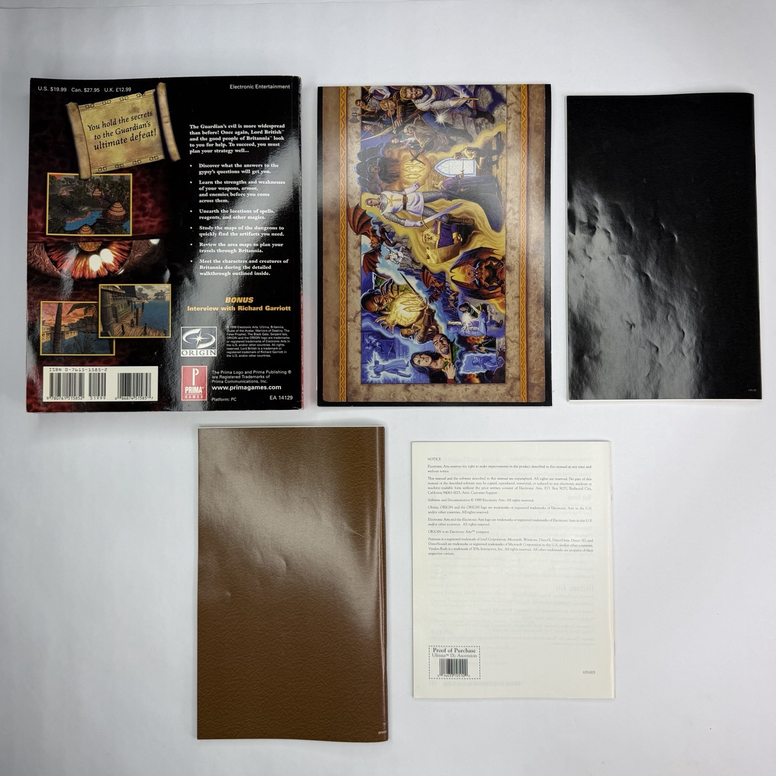 Origin Ultima IX: Ascension PC Big Box w/Prima’s Guide – INCOMPLETE