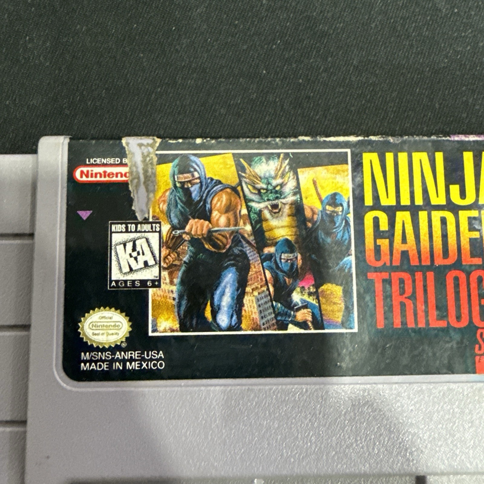 Ninja Gaiden Trilogy SNES Authentic – Cart Only – Tested & Working