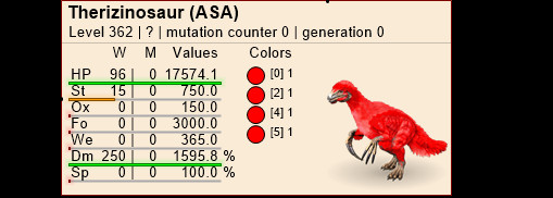 Ark ASA Xbox/PC/PS PVE Solid #1 red therizino baby Pair Level 362