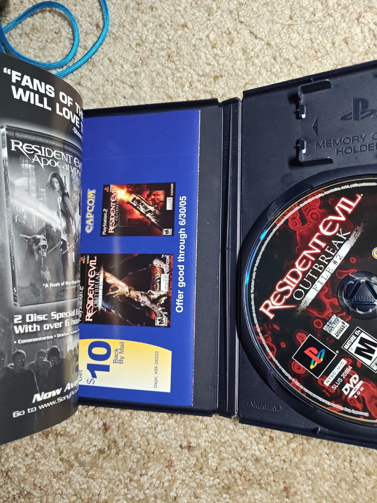Resident Evil: Outbreak — File #2 (Sony PlayStation 2, 2005) Complete W Reg PS2