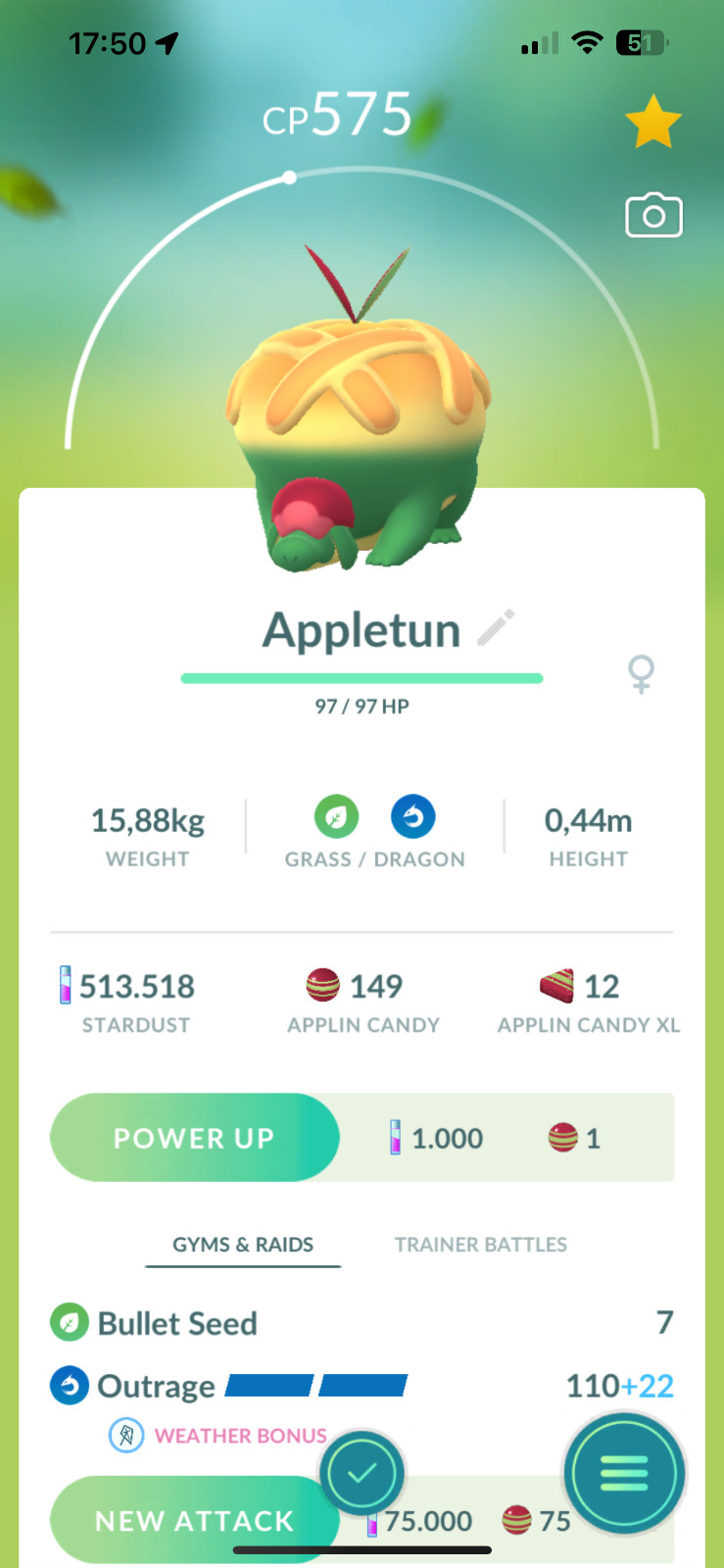 Appletun (Applin Evolution) | Tr-de 20K StarDust