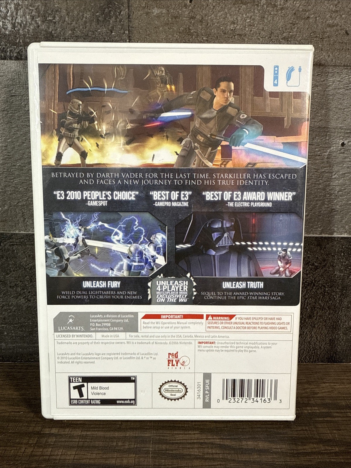 Star Wars: The Force Unleashed II / Nintendo Wii / 2010 / CIB / Tested & Working
