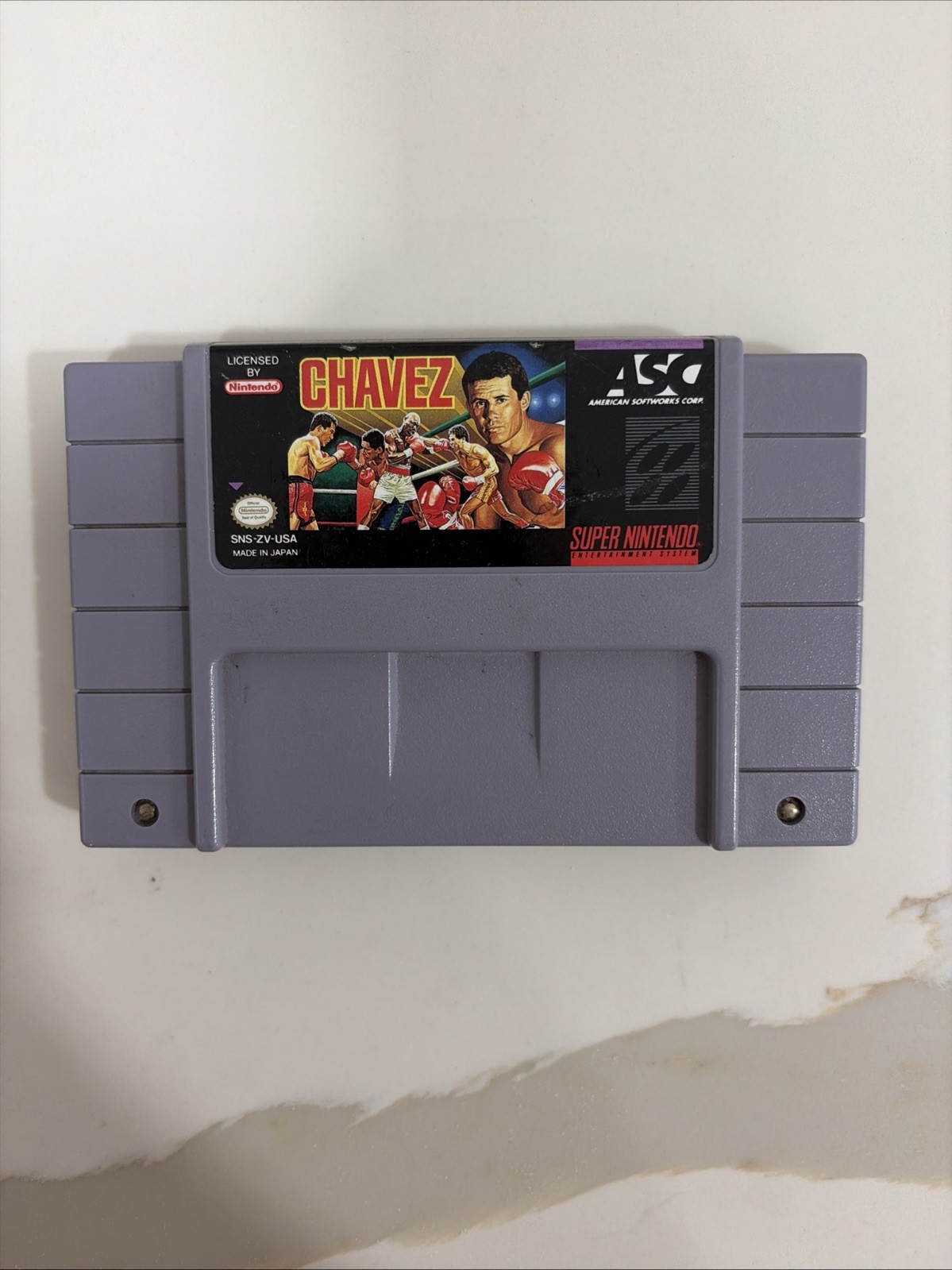 Chavez Boxing Super Nintendo Entertainment System SNES Authentic Cleaned Pins