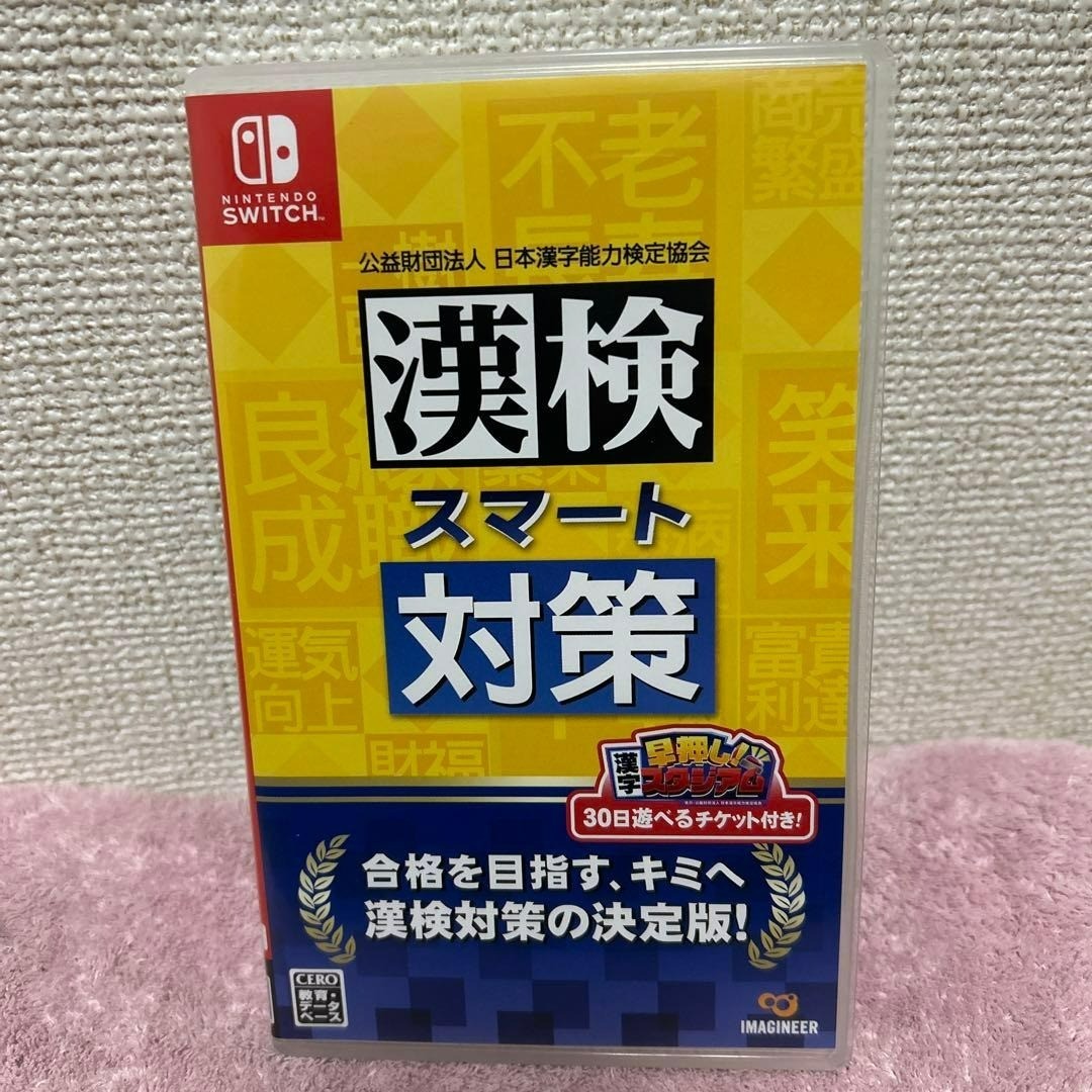 Kanji Aptitude Test Smart Measures Nintendo Switch Kanken Taisaku W/Case