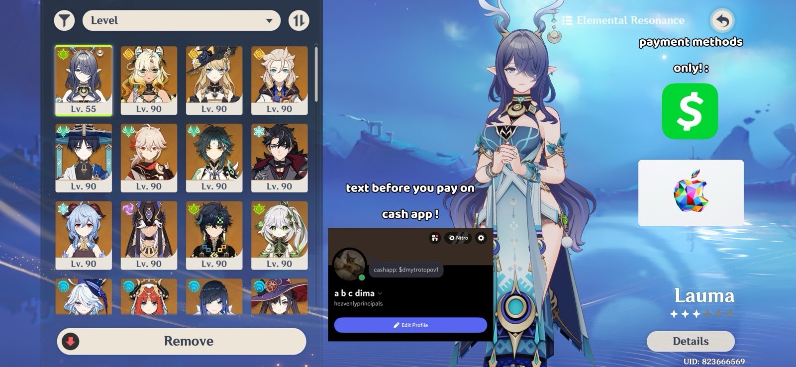 Genshin Impact Asia AR 60, 27 5 stars, 7 5 star weapons, well built Characters!