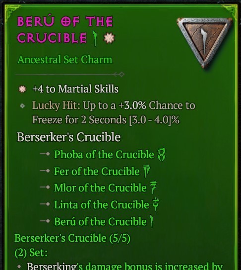 Beru of the Crucible 1GA +4 Martial Skill Barb Forever Non-Seaso SC D4 PS5 PC XBOX