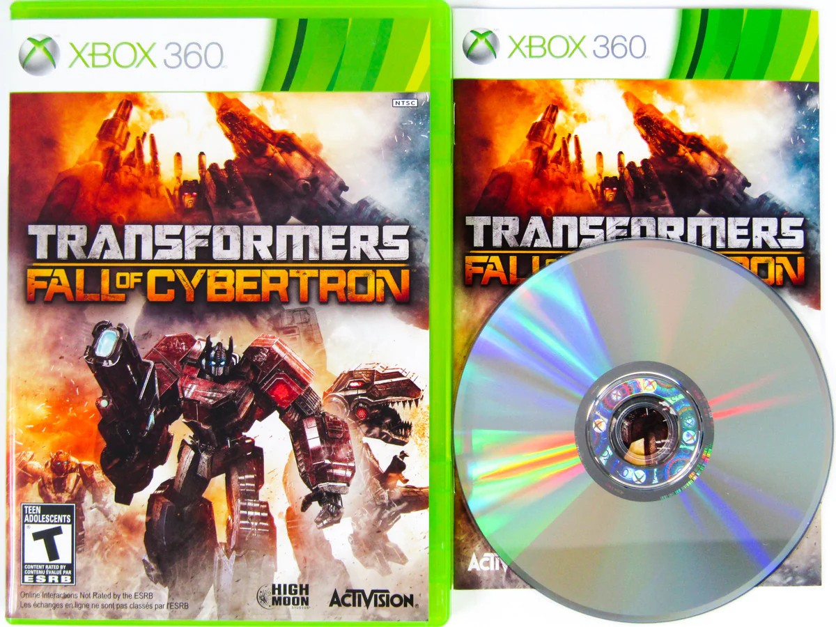 Transformers Fall of Cybertron Xbox 360 CIB Complete w Unused XB Live Card Rare