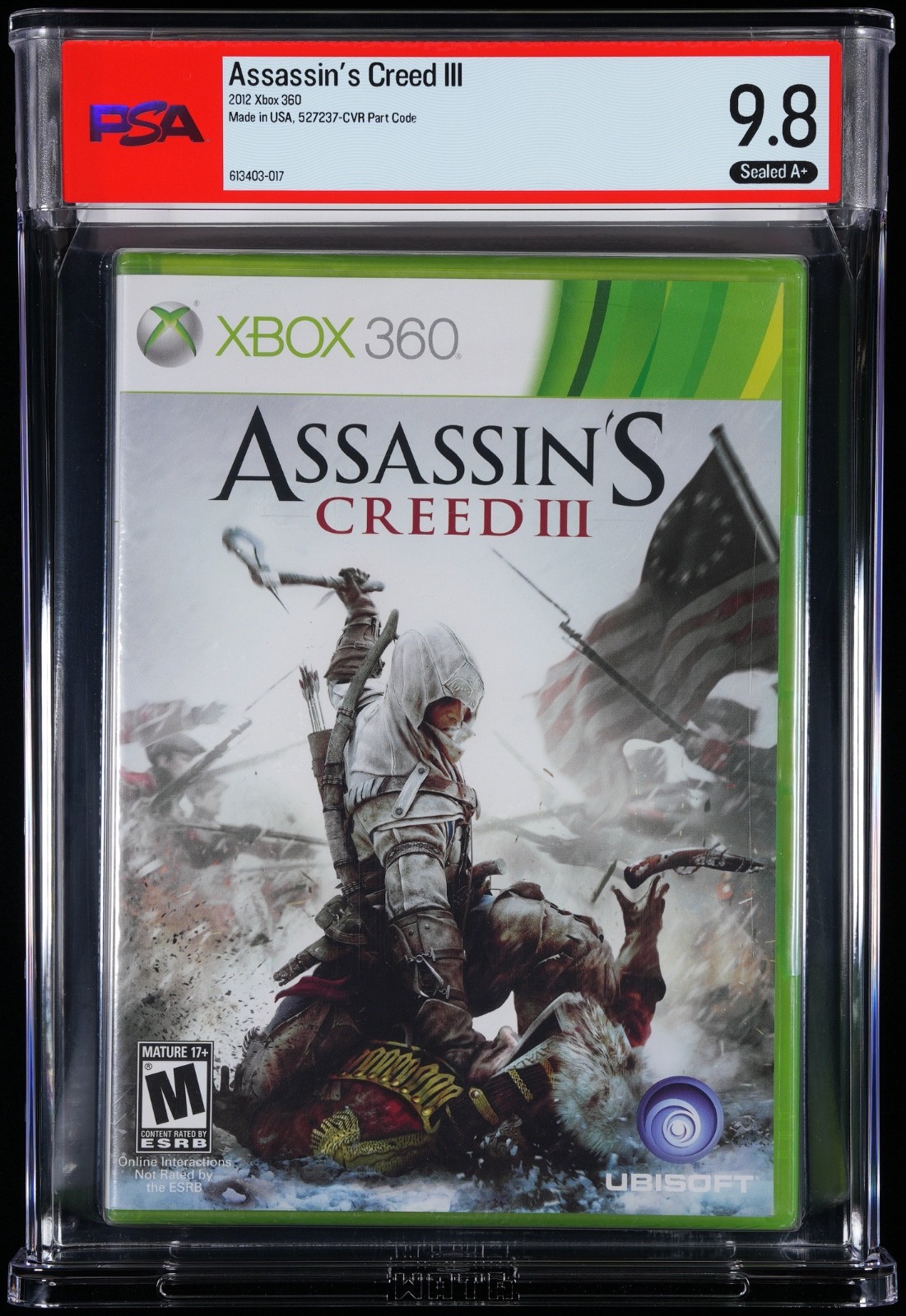 Assassin’s Creed III 3 (Xbox 360) PSA 9.8 A+ Graded
