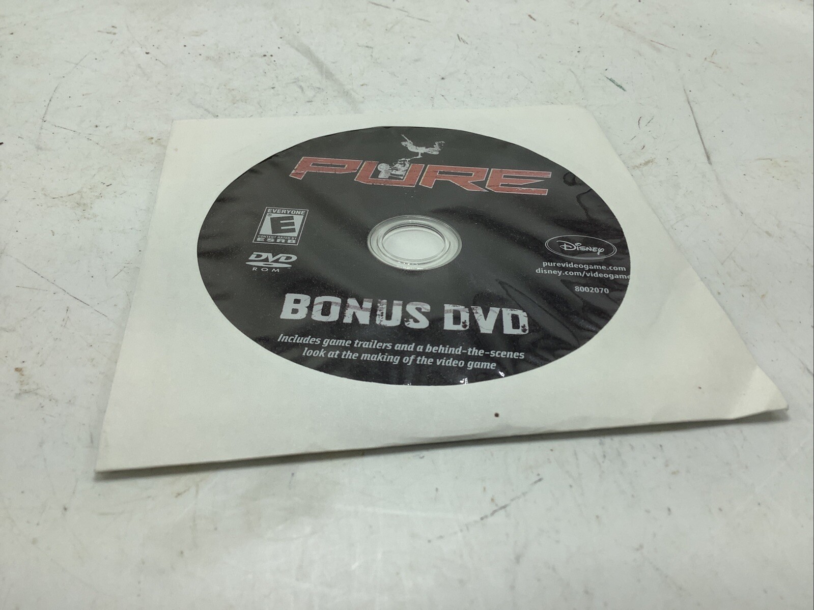 Pure Video Game Bonus DVD. Fully Working. Behind The Scenes Making Of The Game.