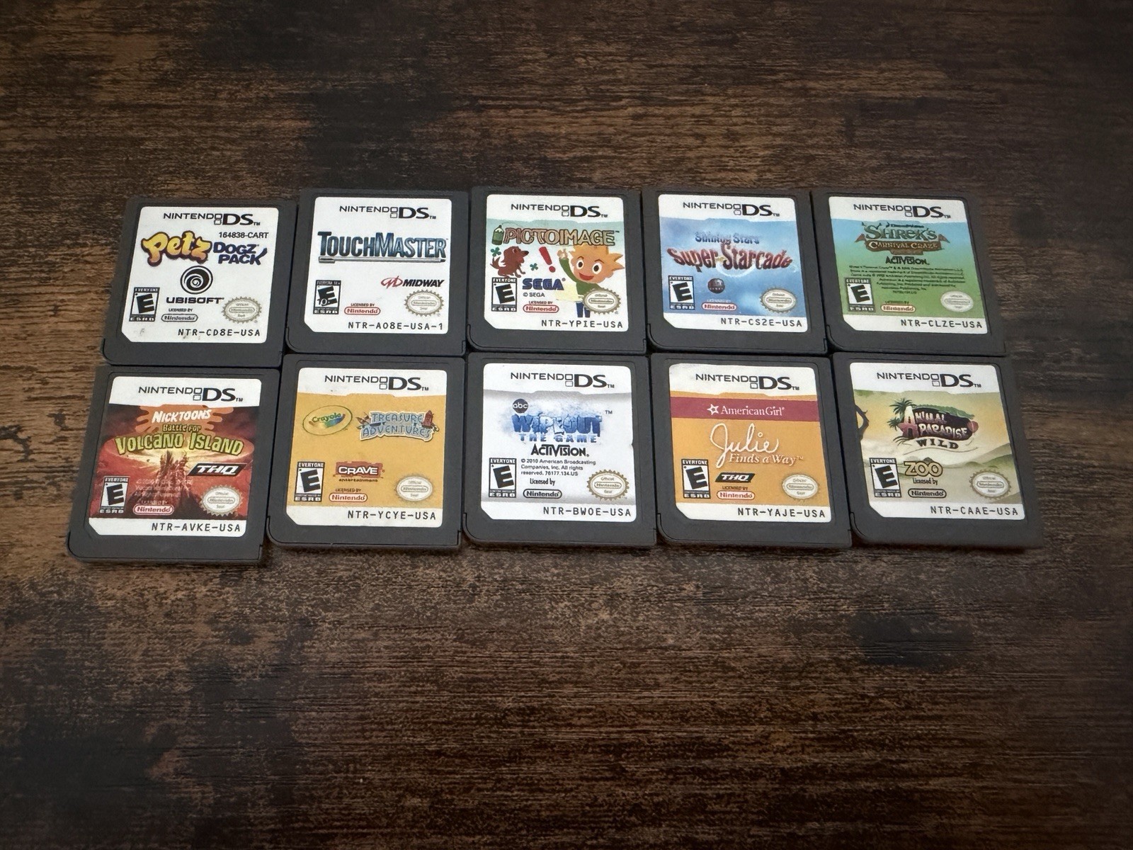 Lot of 10 Nintendo DS Games Including Petz Dogz Animals Shrek – Cartridges Only