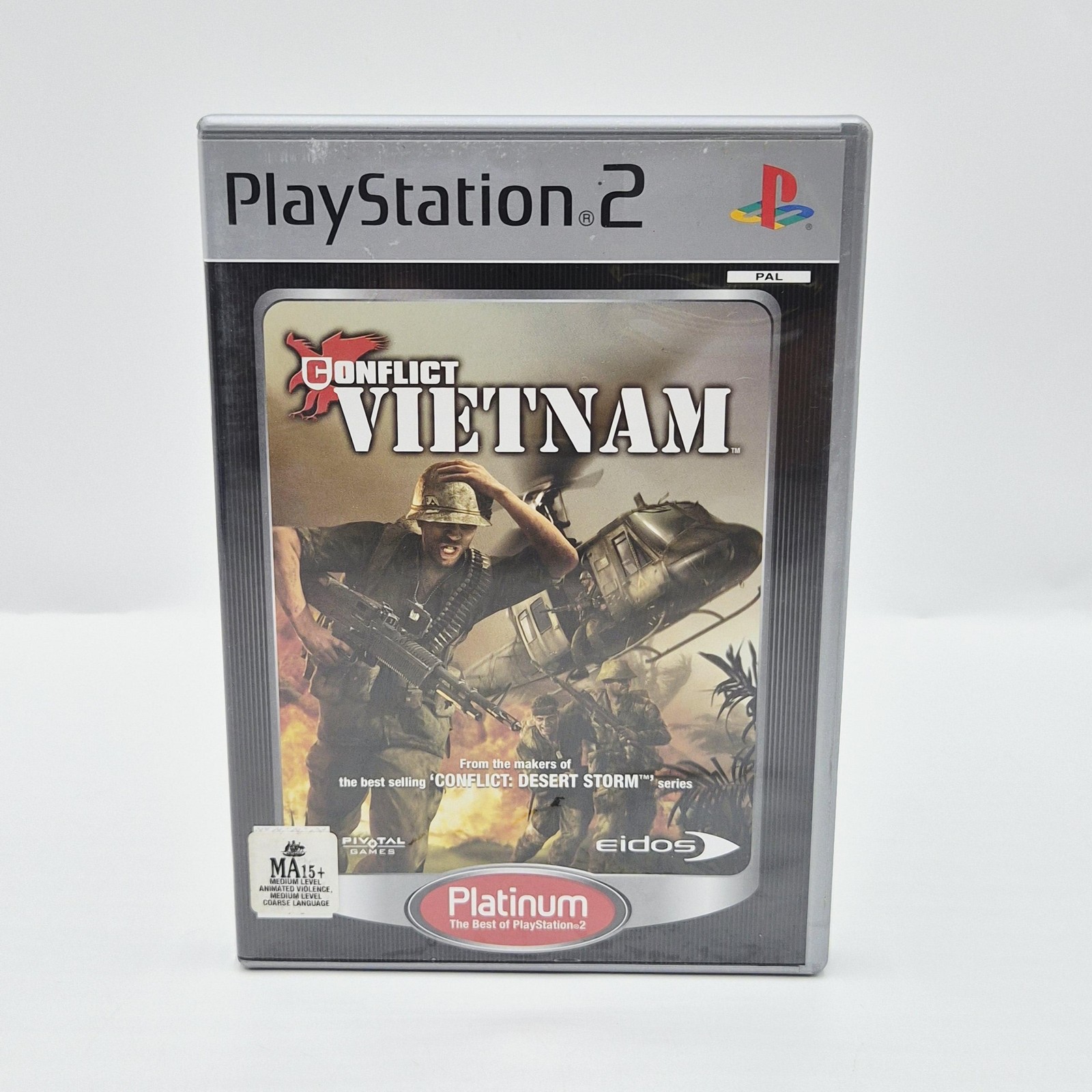Conflict: Vietnam Sony PlayStation 2 Eidos PAL MA15+ 2004 Shooter Disc Platinum