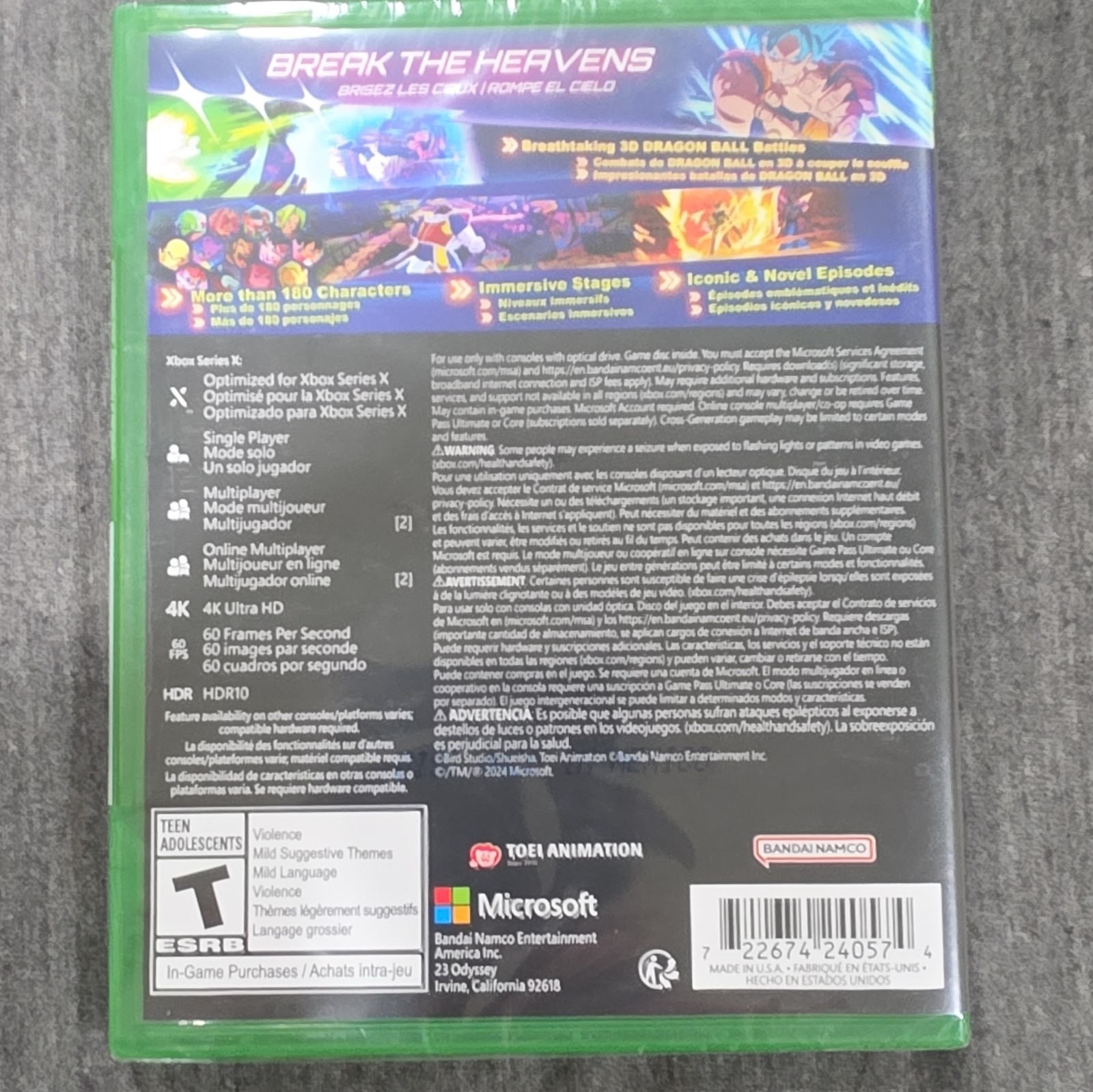 BANDAI NAMCO Dragon Ball: Sparking! Zero Xbox Series X 4K Multiplayer Online