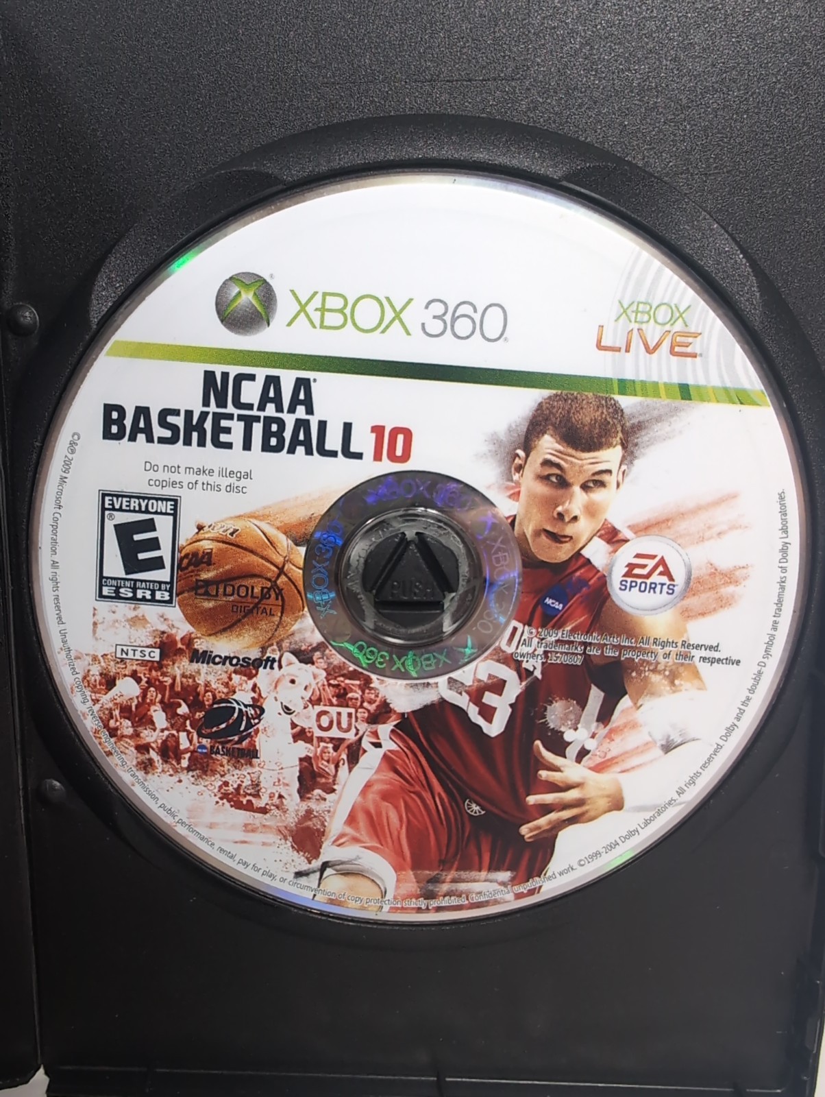 NCAA Basketball 10 (Microsoft Xbox 360) Disc Only – Tested working