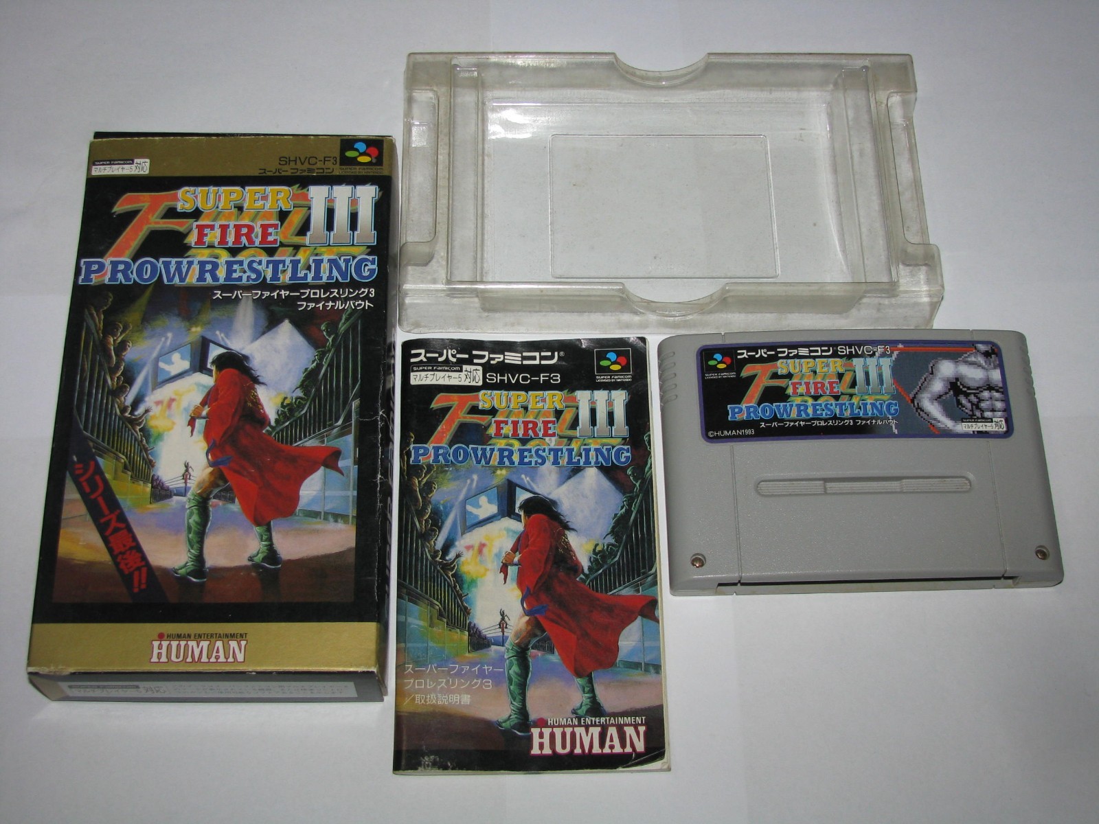 Super Fire Pro Wrestling III 3 Super Famicom Japan import +Box Manual US Seller