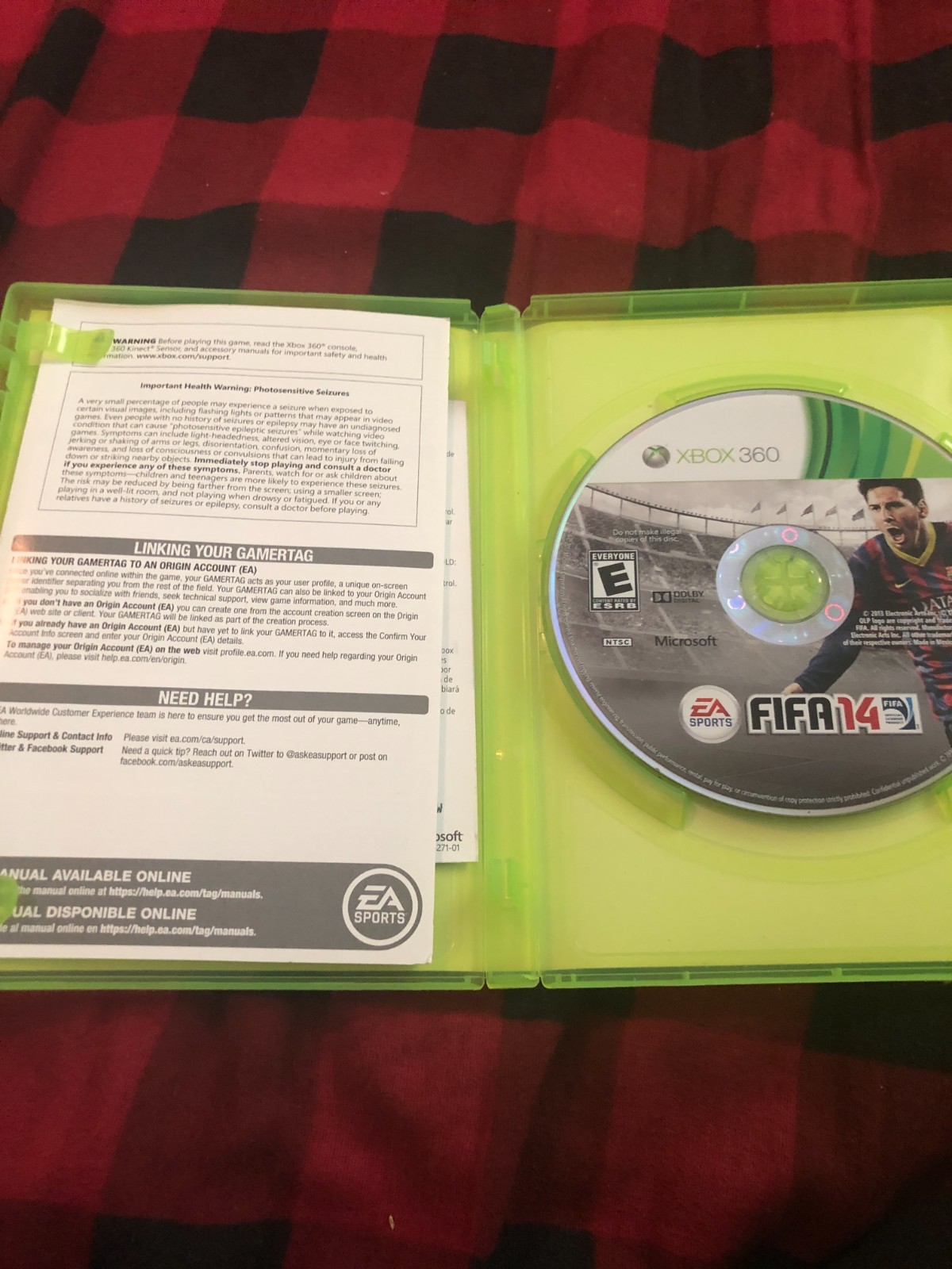 FIFA 14 Microsoft Xbox 360 2013 Case Manual Disc Tested Works Great Authentic