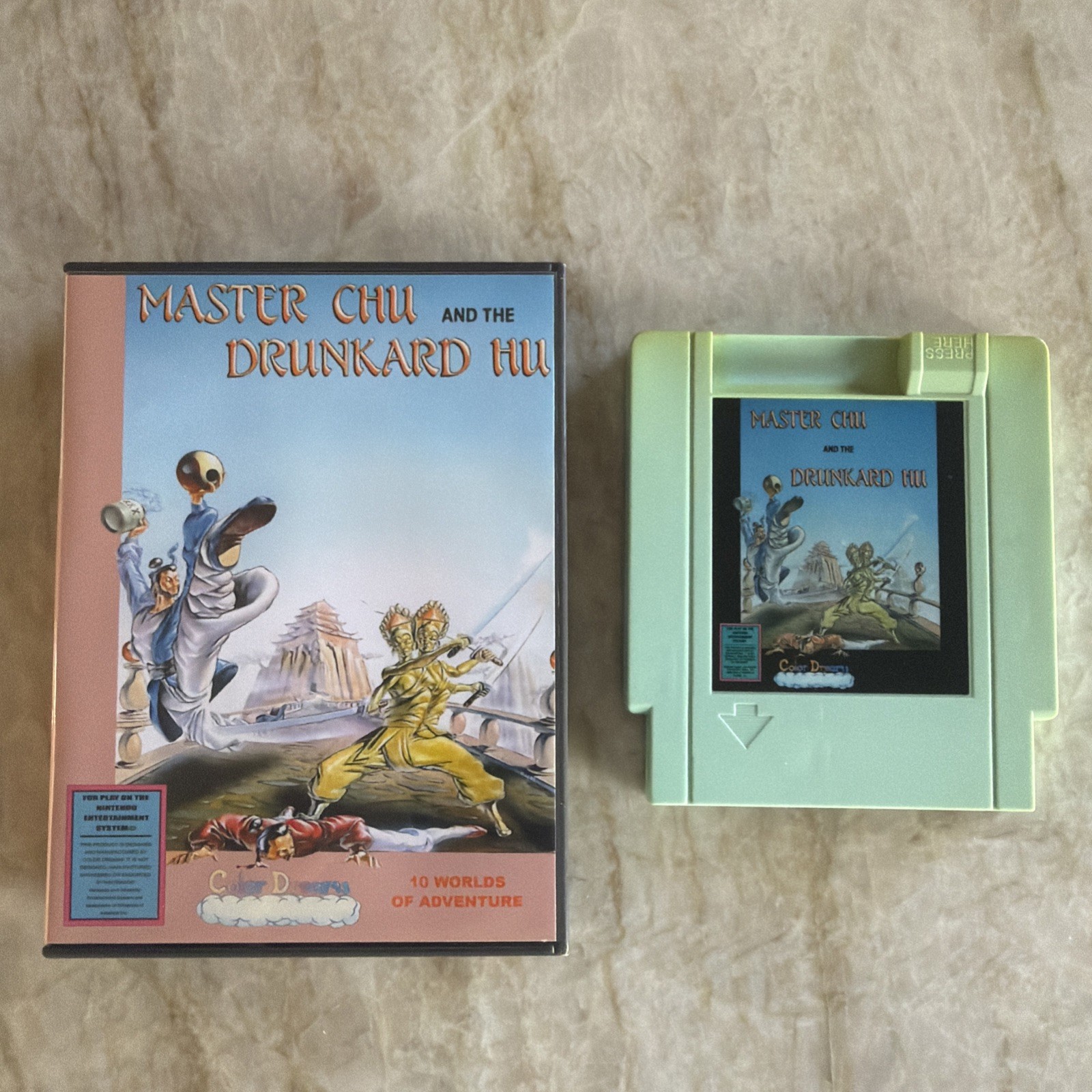 Master Chu And The Drunkard Hu Auth 1989 Nintendo NES Color Dreams