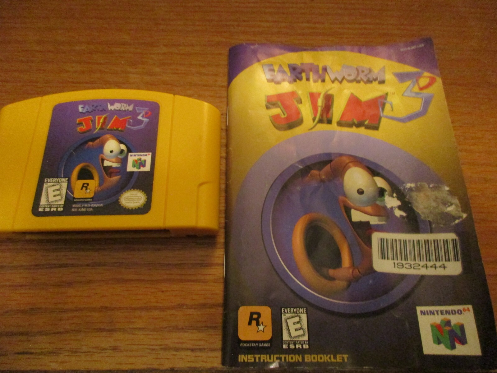 N64 Earthworm Jim 3D with Manual RARE (Nintendo 64) Authentic Free Shipping